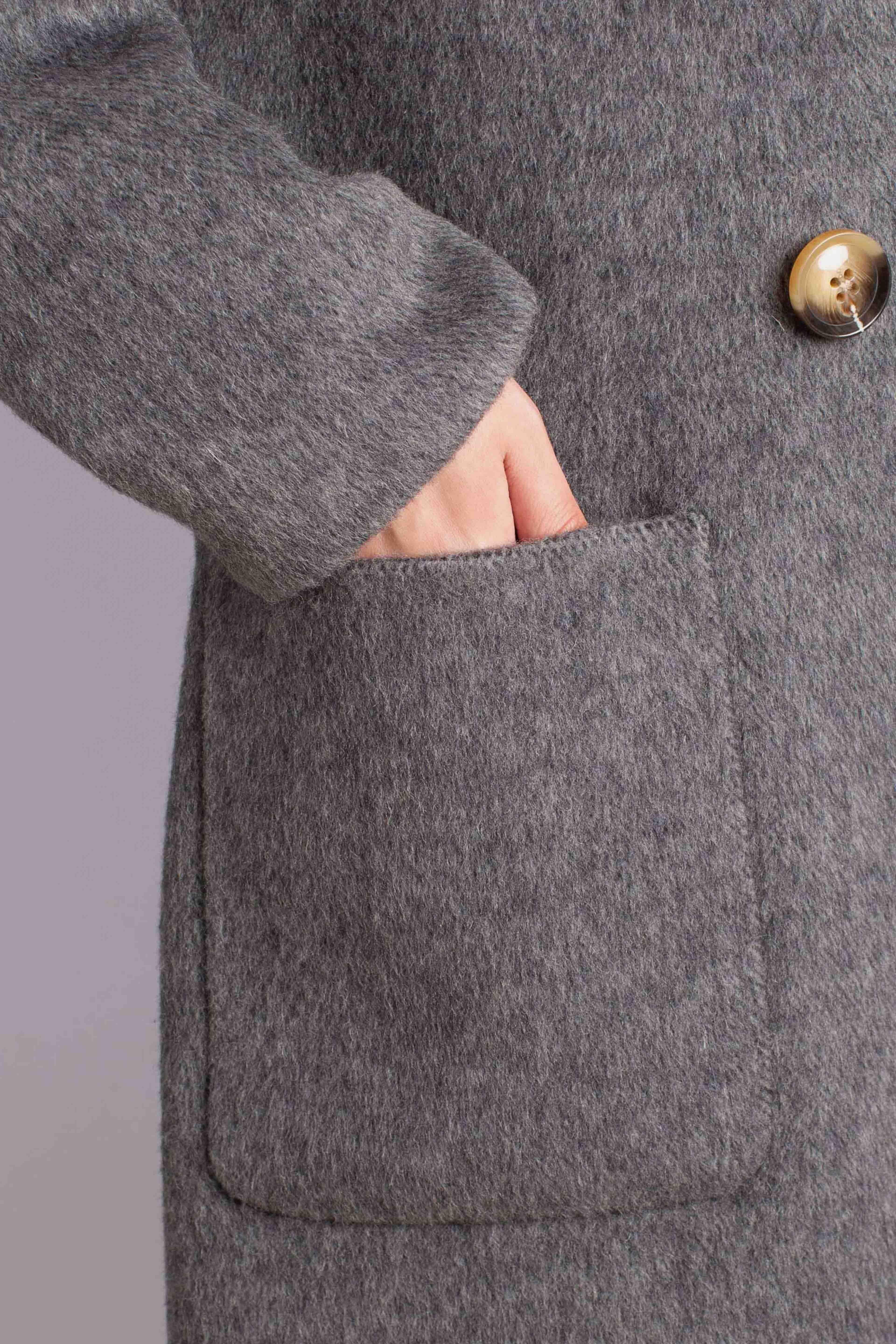 Cappotto lungo in lana grigio K330Y008A1930 DIXIE