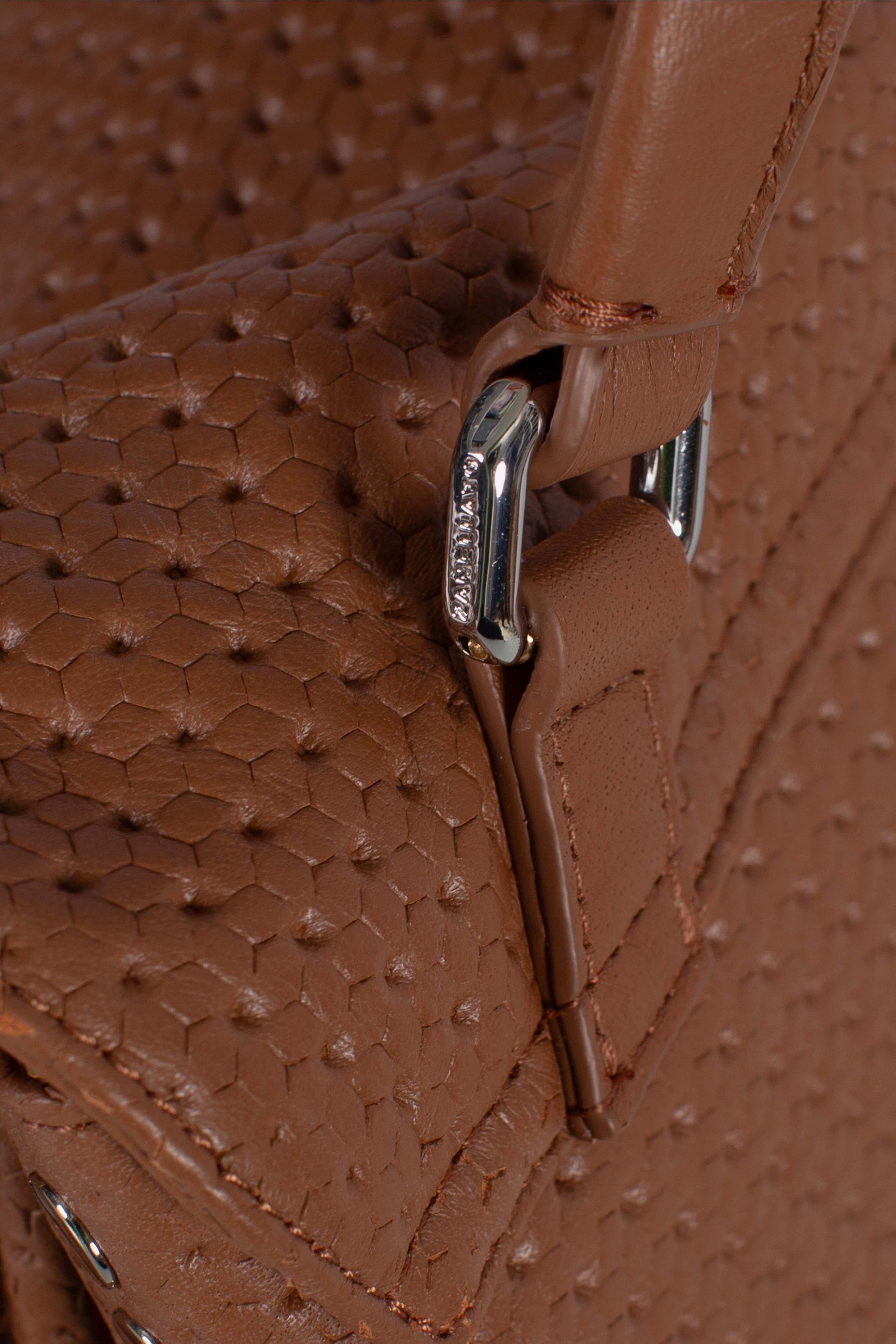 Borsa Postina S effetto intrecciato brown lion 0680102190000SZ0204 ZANELLATO