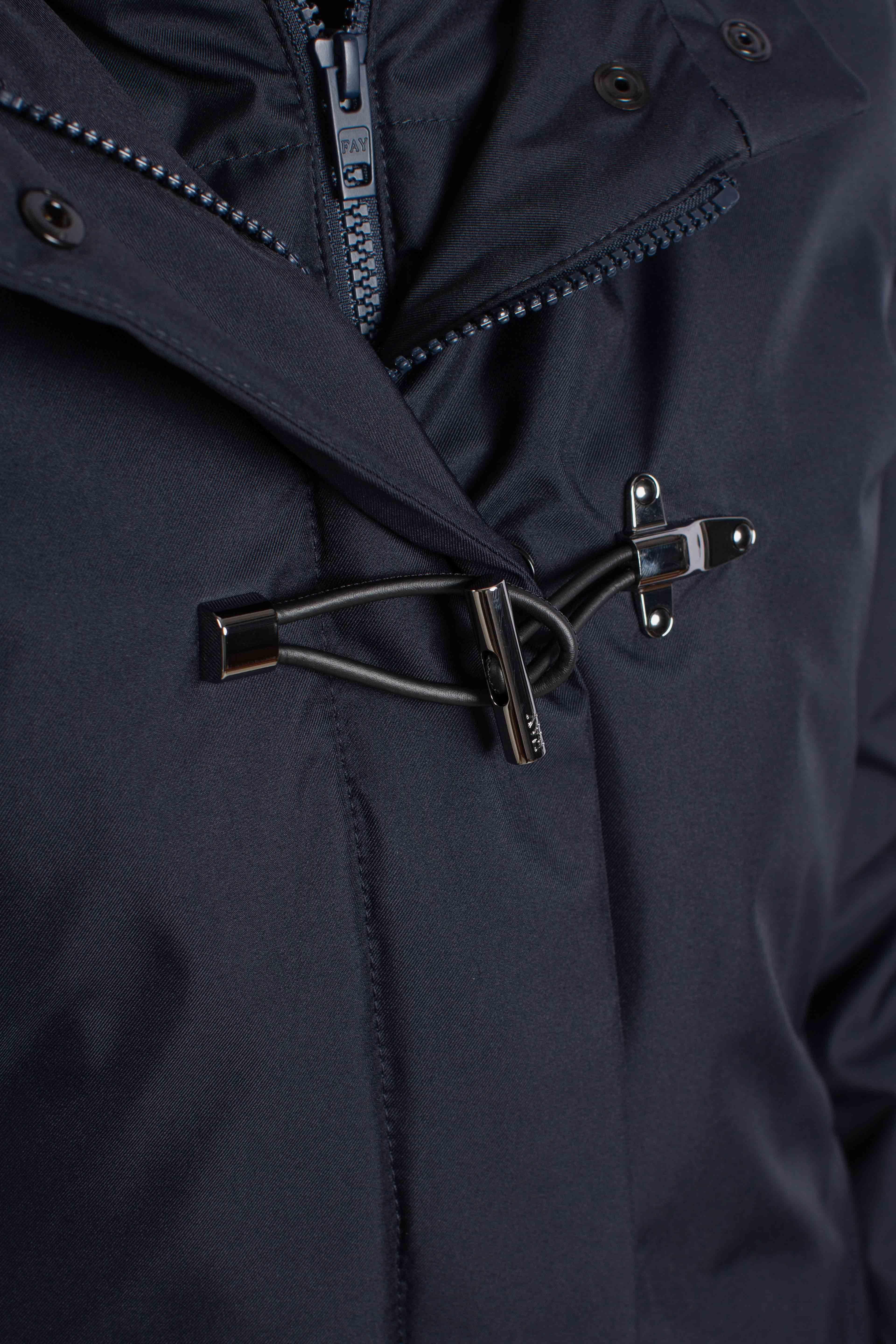 Toggle Coat in Gabardine Tecnico blu NAW59513830ZXEU808 FAY
