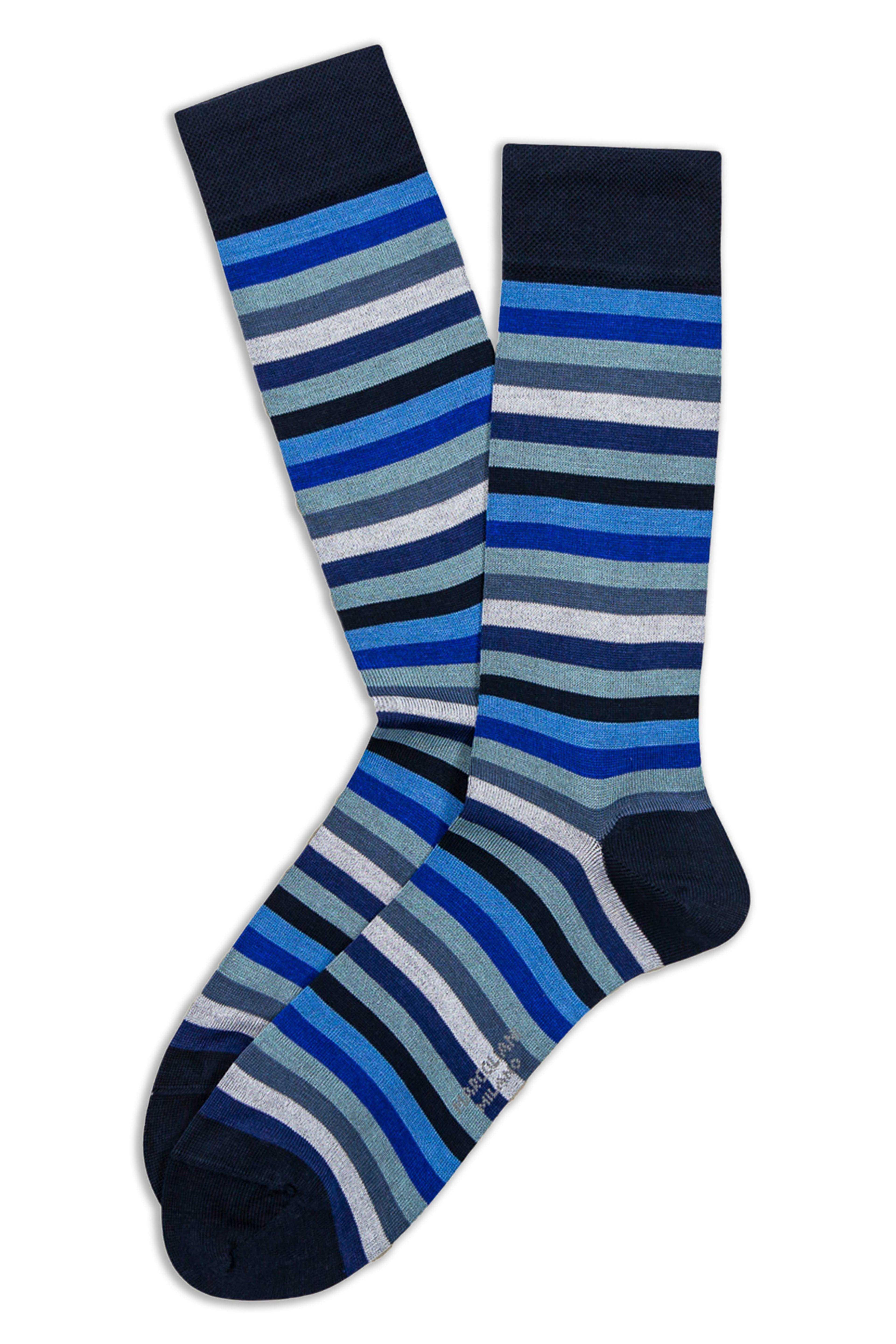 Calza a riga blue mix MAR3976L501 MARCOLIANI