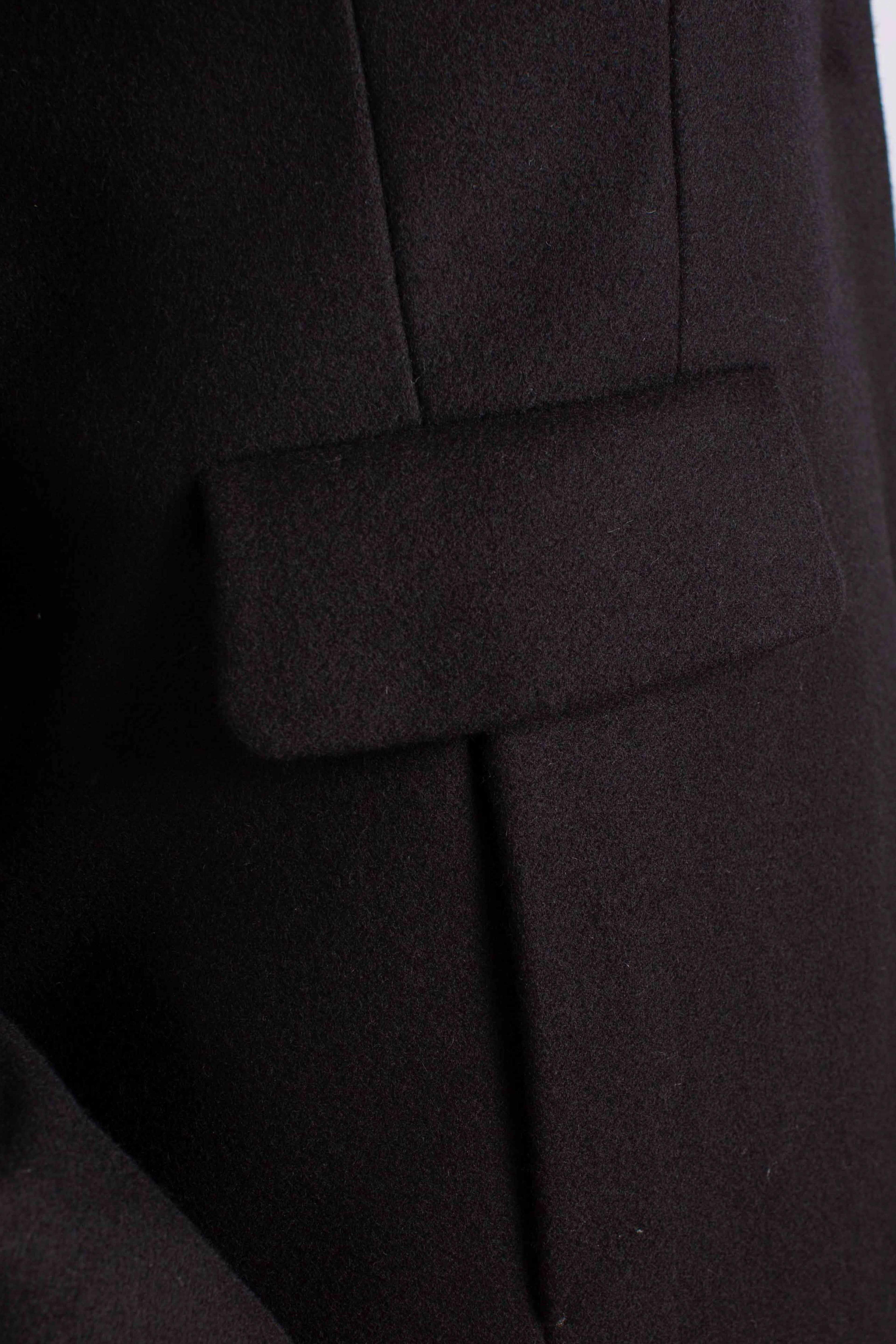 Toggle Coat in Panno di Lana nero NAW59513430SGLB999 FAY