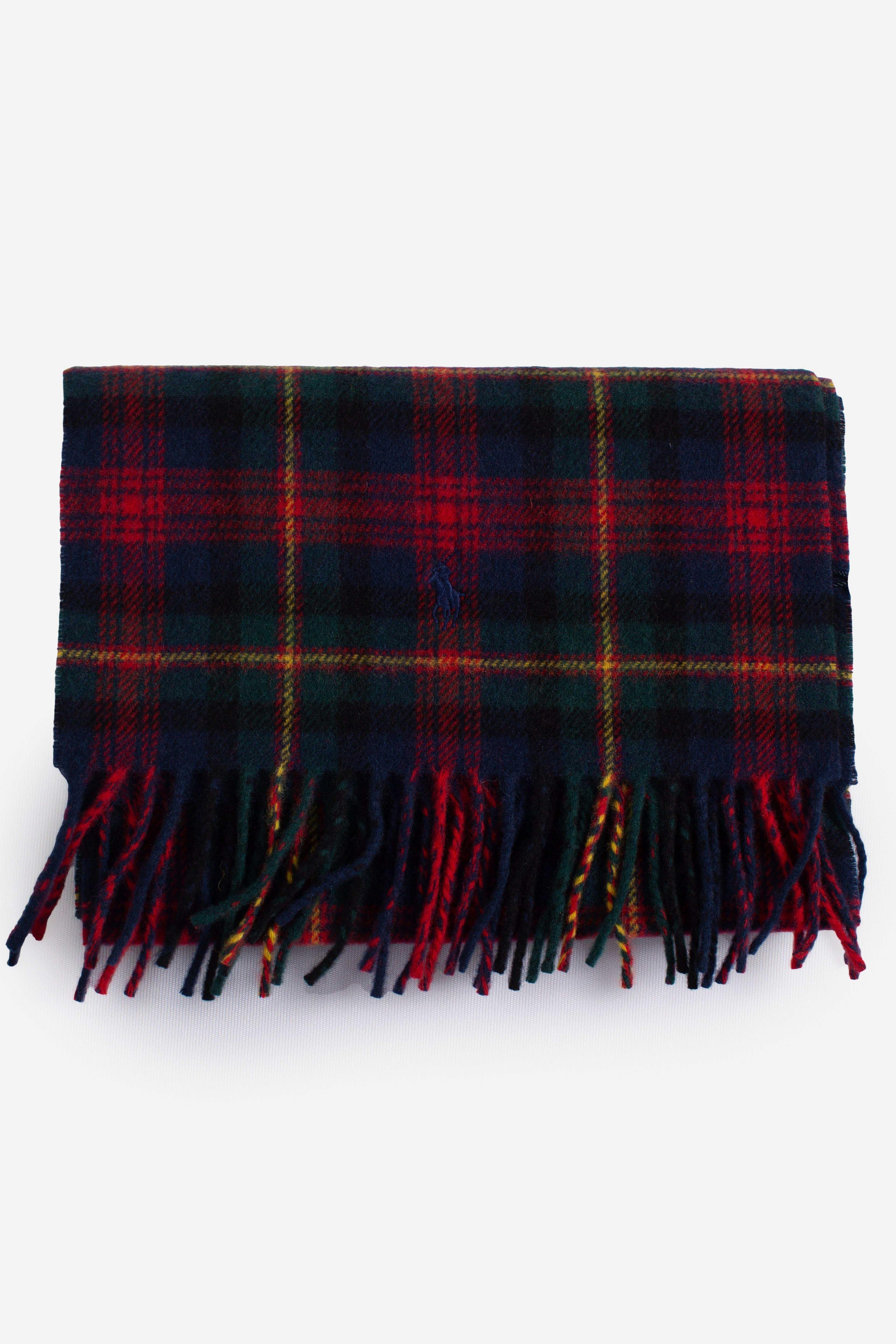 Sciarpa scozzese in lana con frange red multicolor 449959354014 POLO RALPH LAUREN
