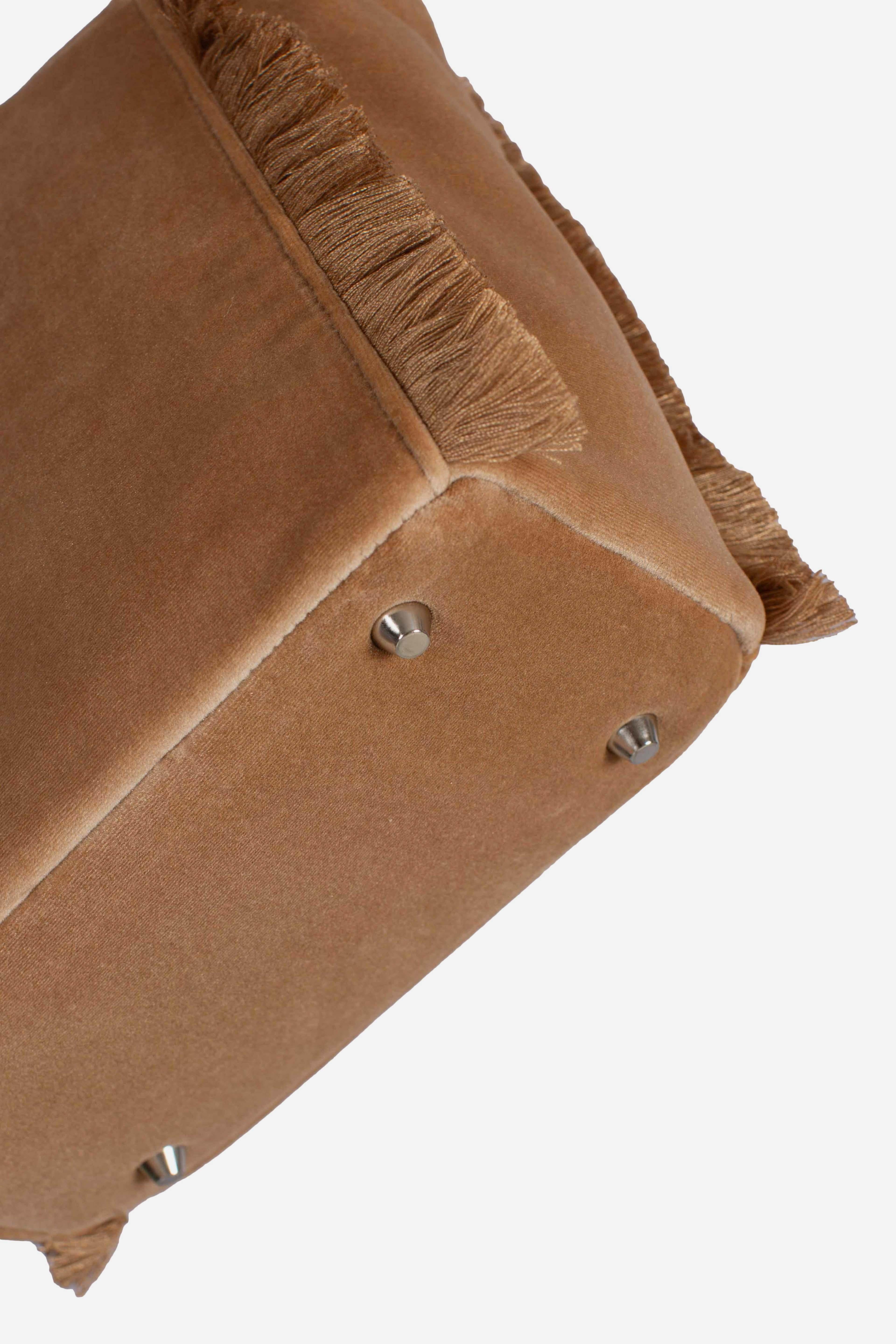 Borsa Vanity mini velvet Dreaming of Saint Barth Winter Paradise beige VAMI02700296I MC2 SAINT BARTH