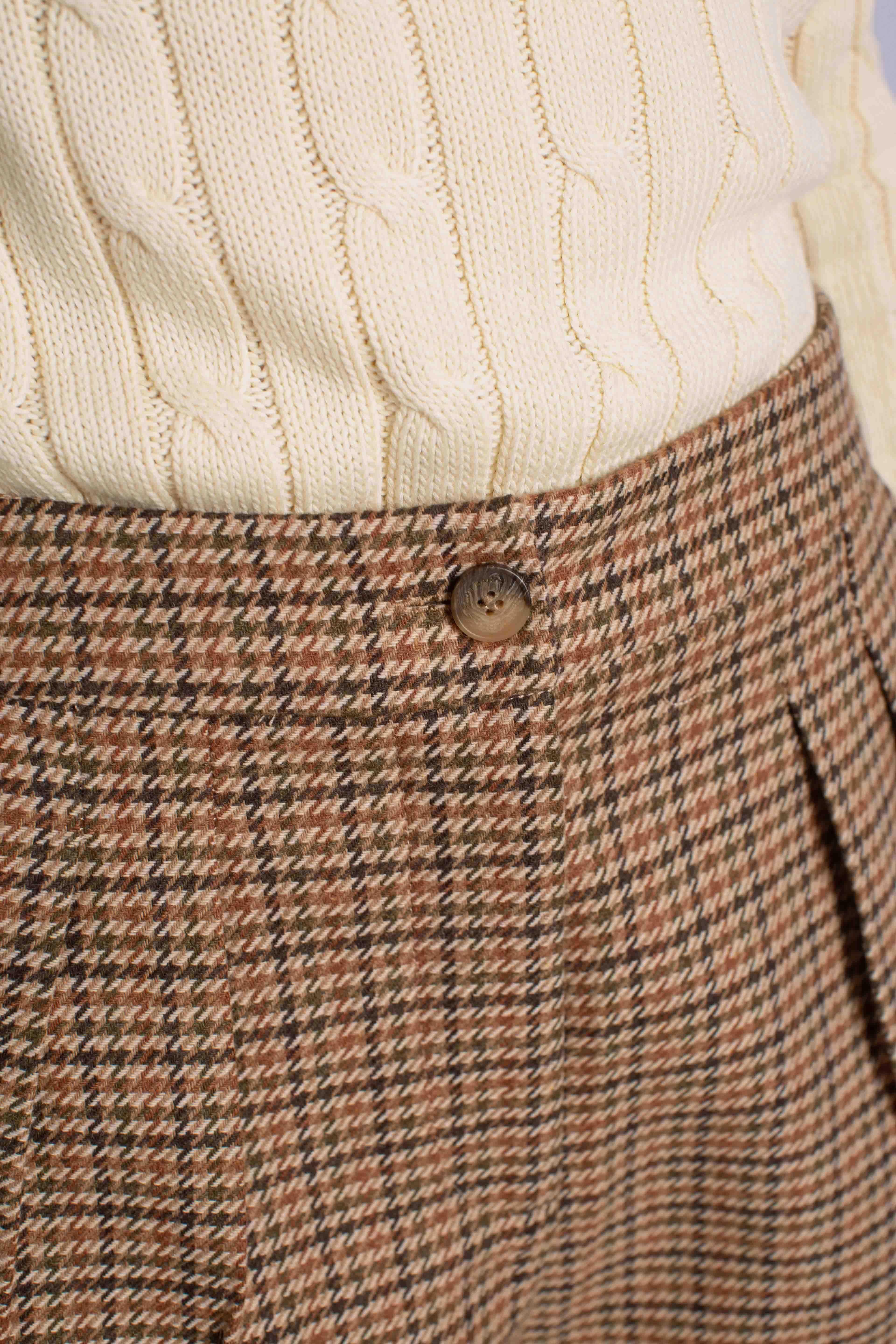 Pantaloncino Donna Fantasia Pied de Poule Marrone AYA000100205I MC2 SAINT BARTH