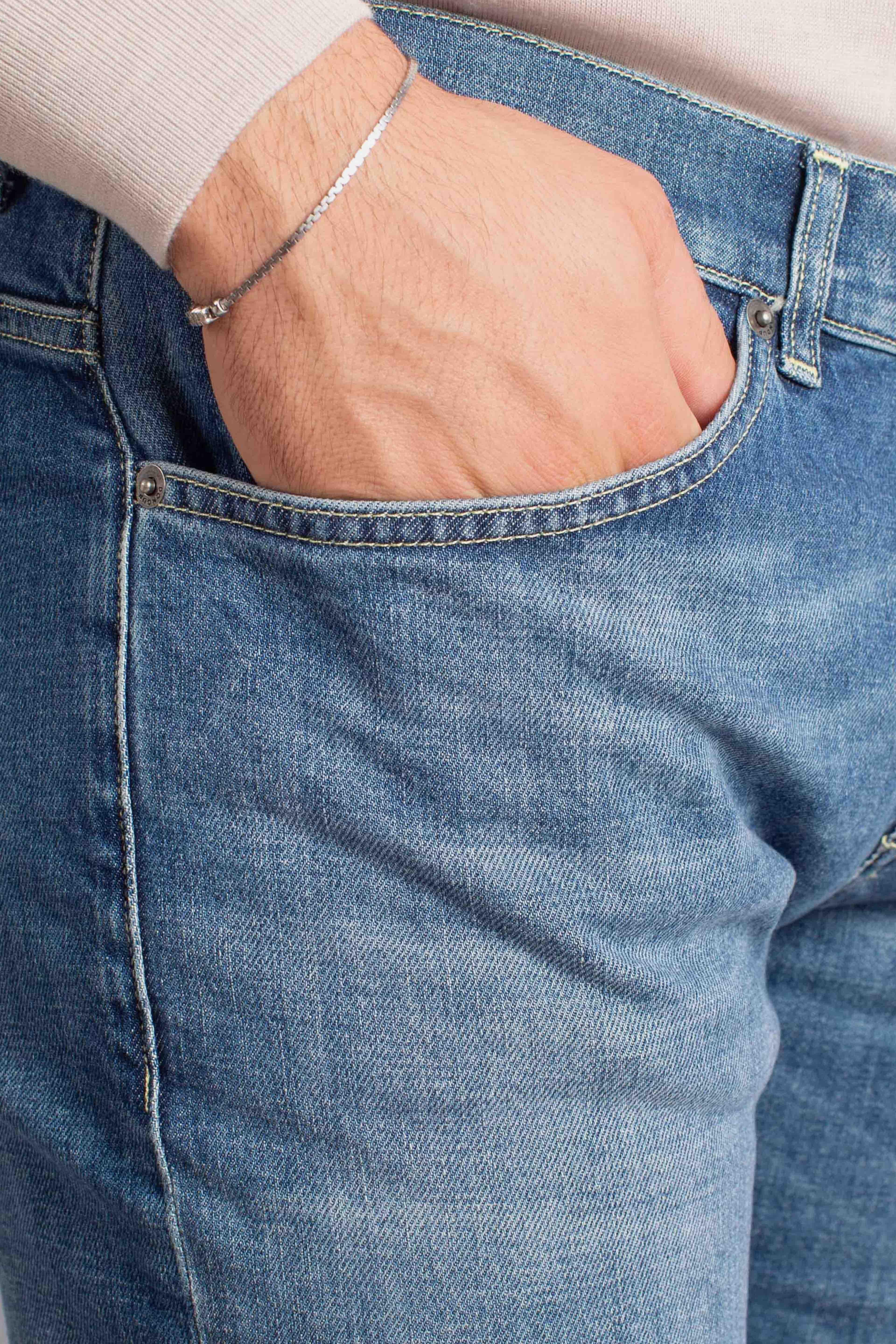 Jeans Slim Fit in Denim Stretch Blu Medio UP232DSK297J22800 DONDUP