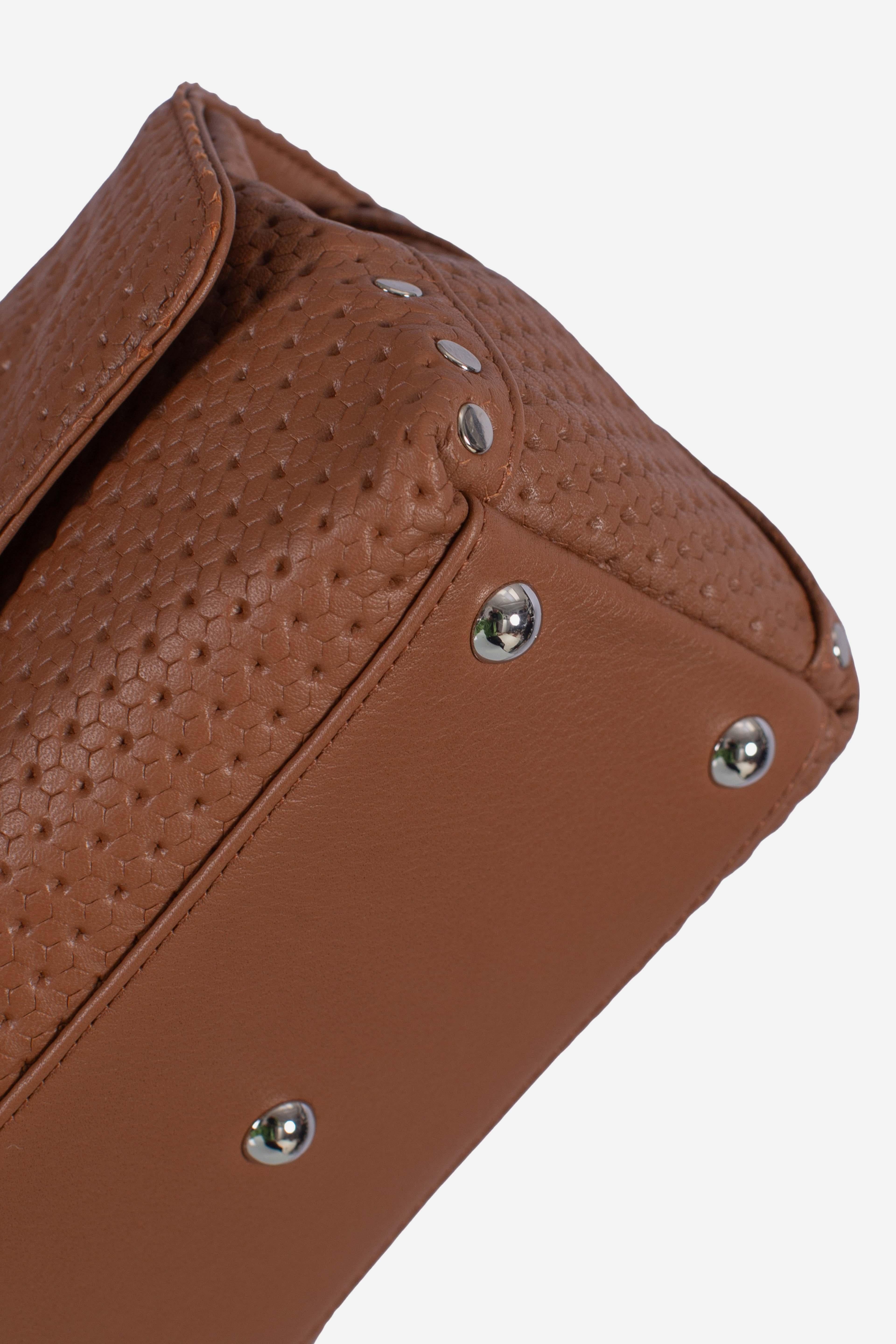 Borsa Postina Baby effetto intrecciato brown lion 0680102190000BZ0204 ZANELLATO