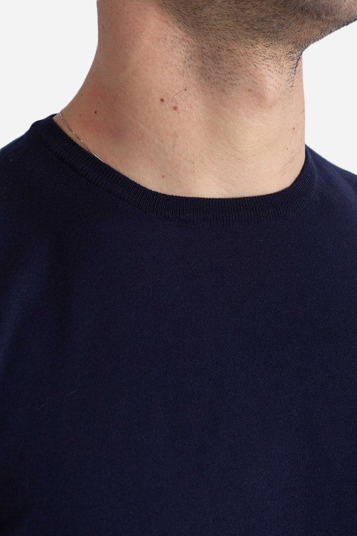 Maglia girocollo in cotone extra-fine blu 4315420731598 GRAN SASSO