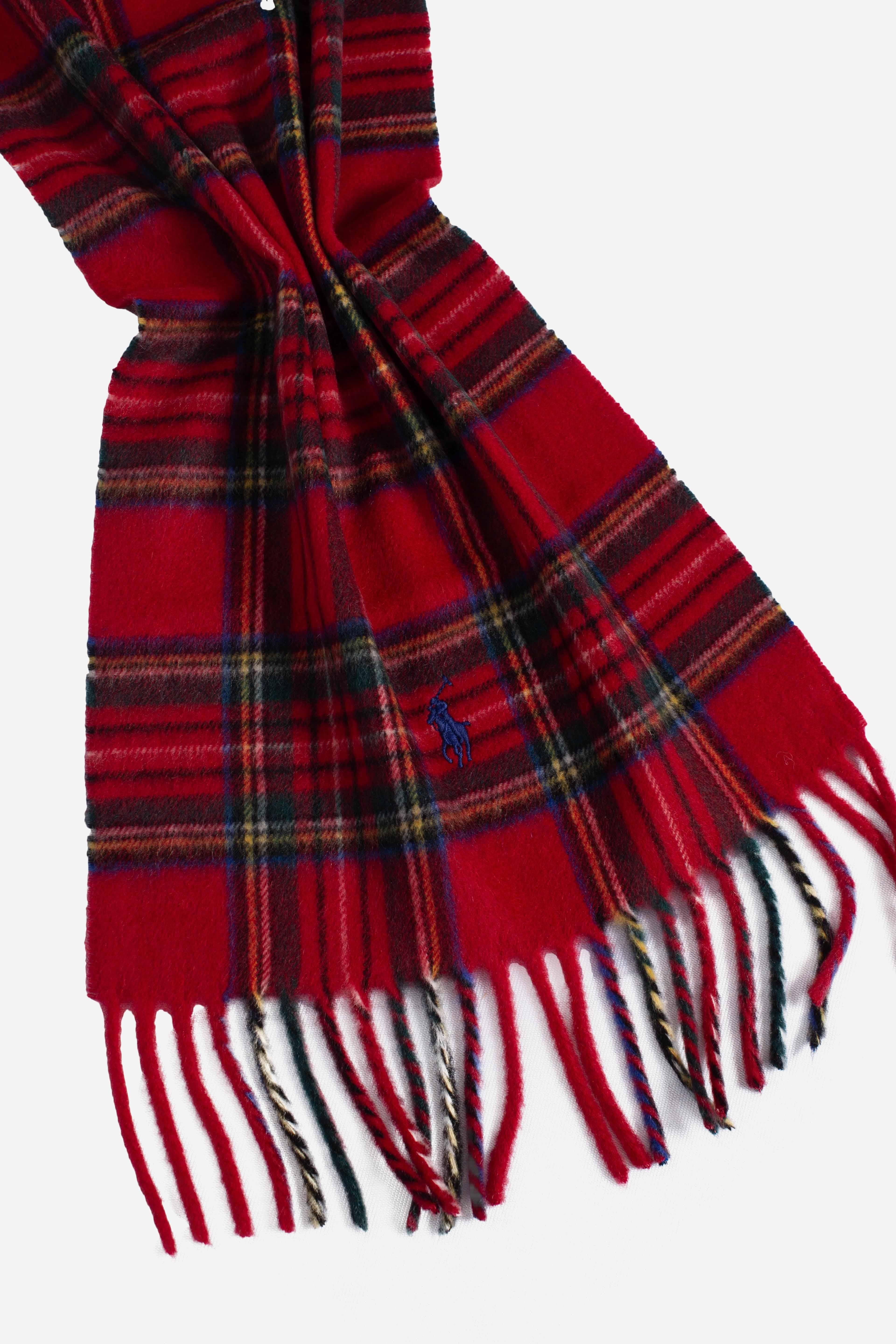 Sciarpa scozzese in cachemire con frange red multicolor 449959360001 POLO RALPH LAUREN