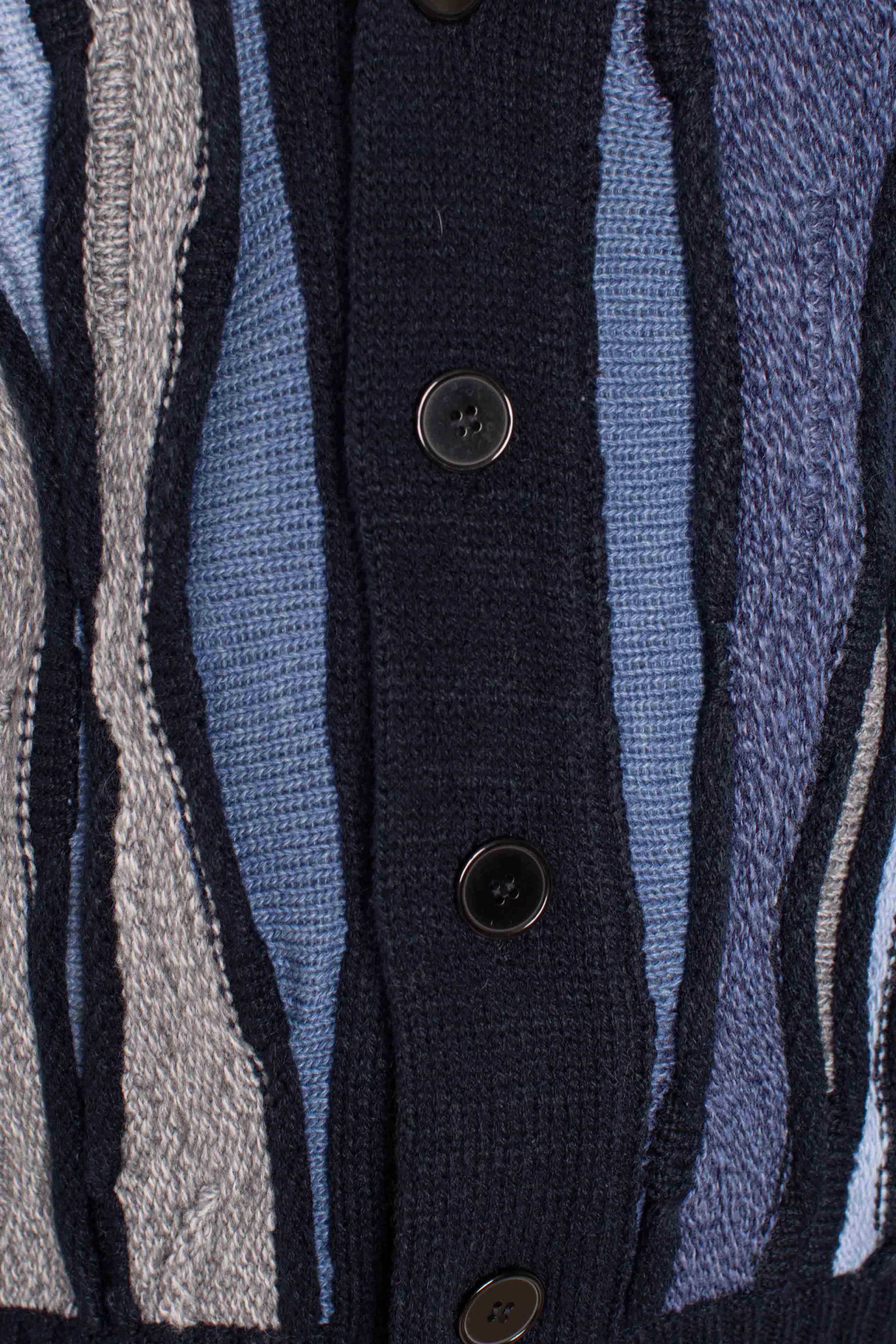 Cardigan Uomo Blue Multicolor 32091599G0490 LORENZONI
