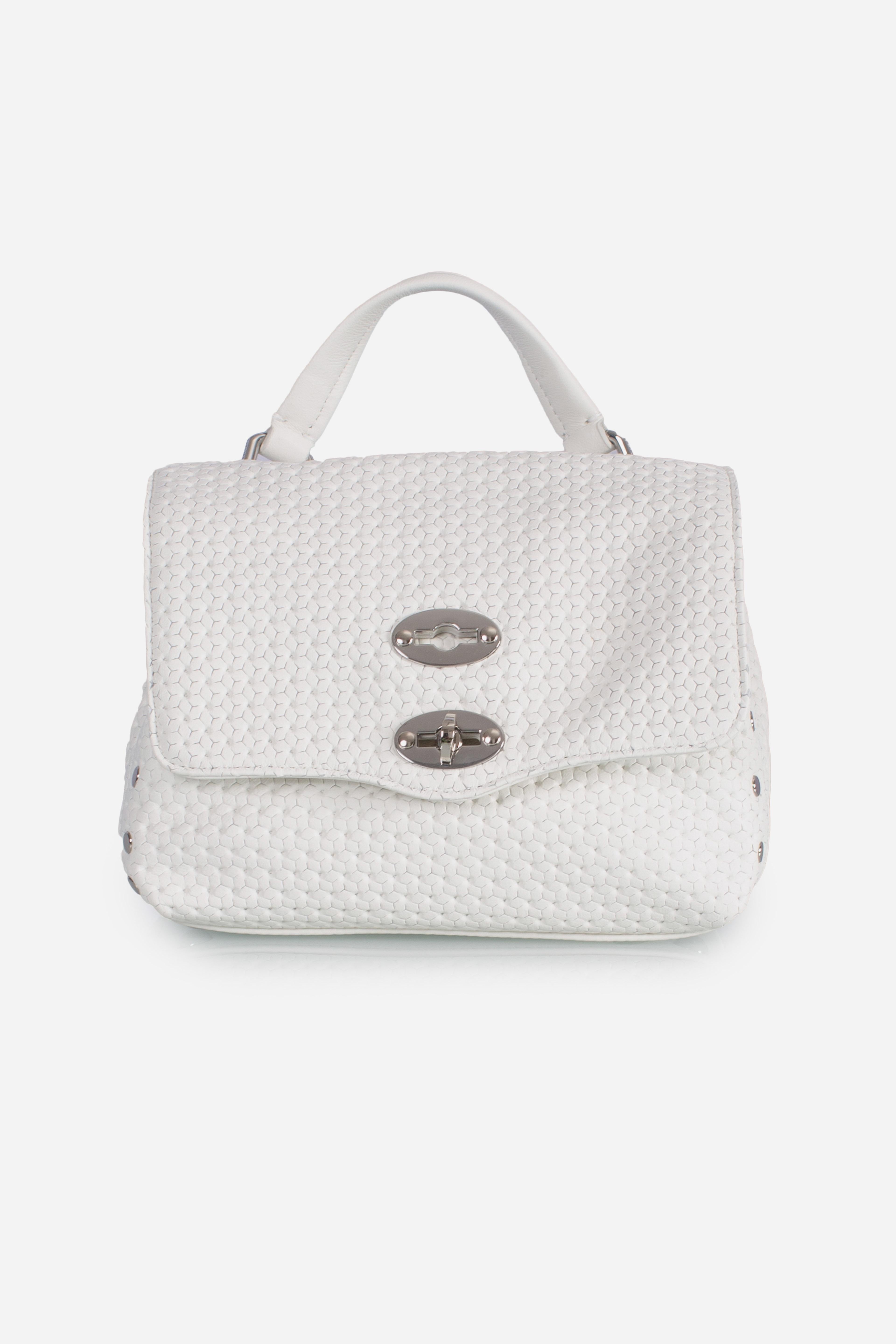 Borsa Postina Baby effetto intrecciato white cima 0680102190000BZ1170 ZANELLATO
