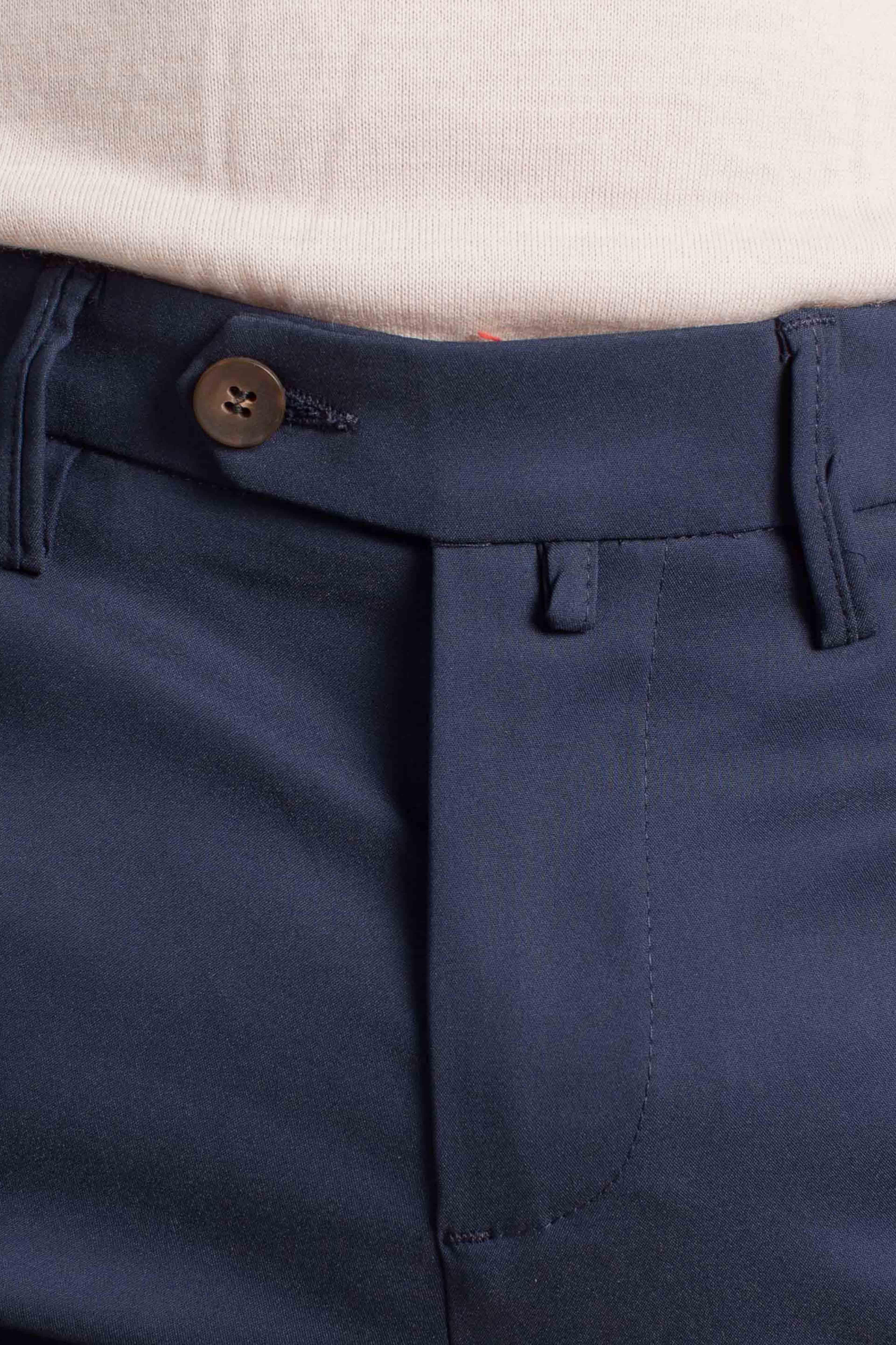 Pantalone in tessuto tecnico blue NAPOLI126033100 ERNYS