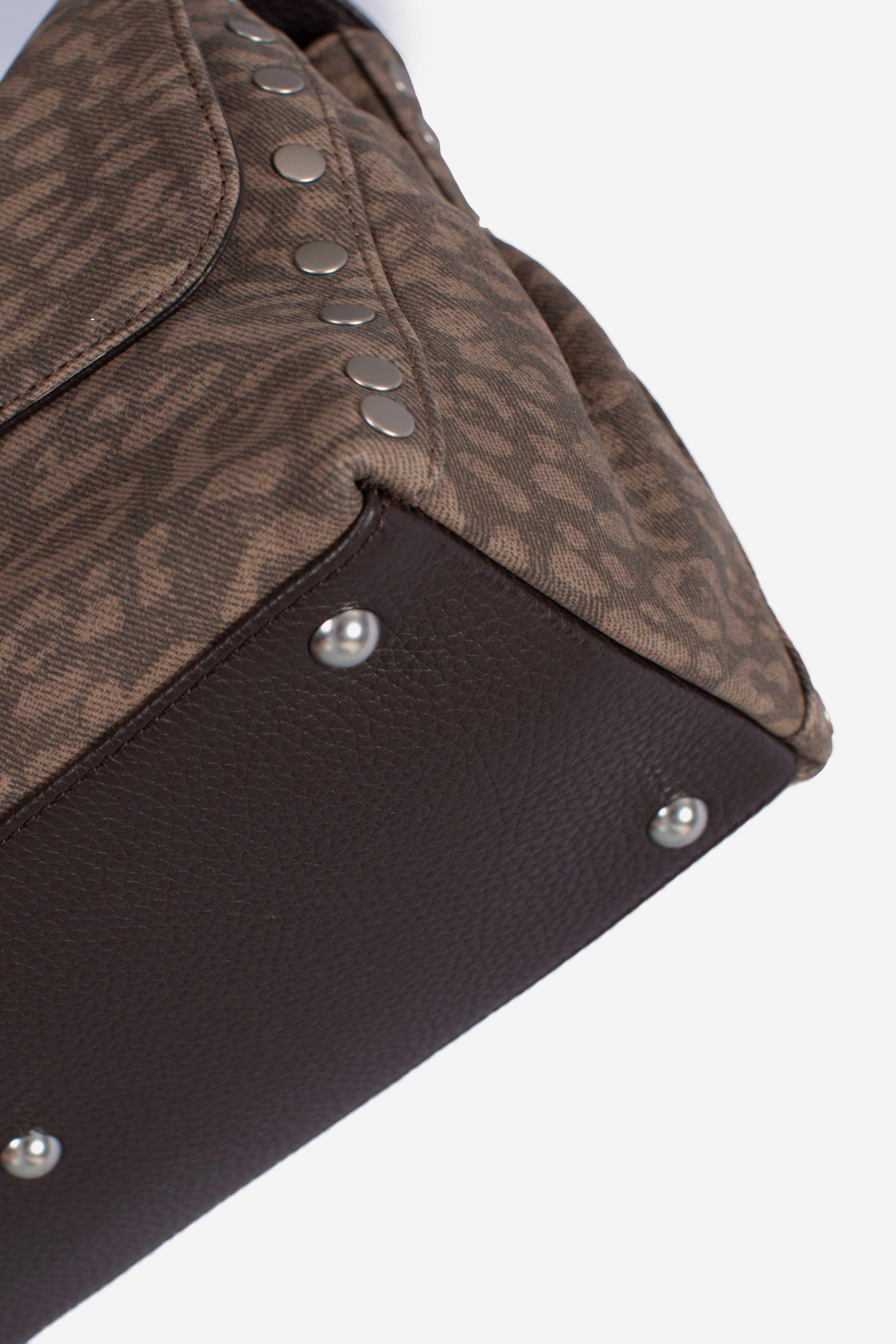 Borsa Postina S Heritage Leopard Marrone 0680102110000SZ0237 ZANELLATO