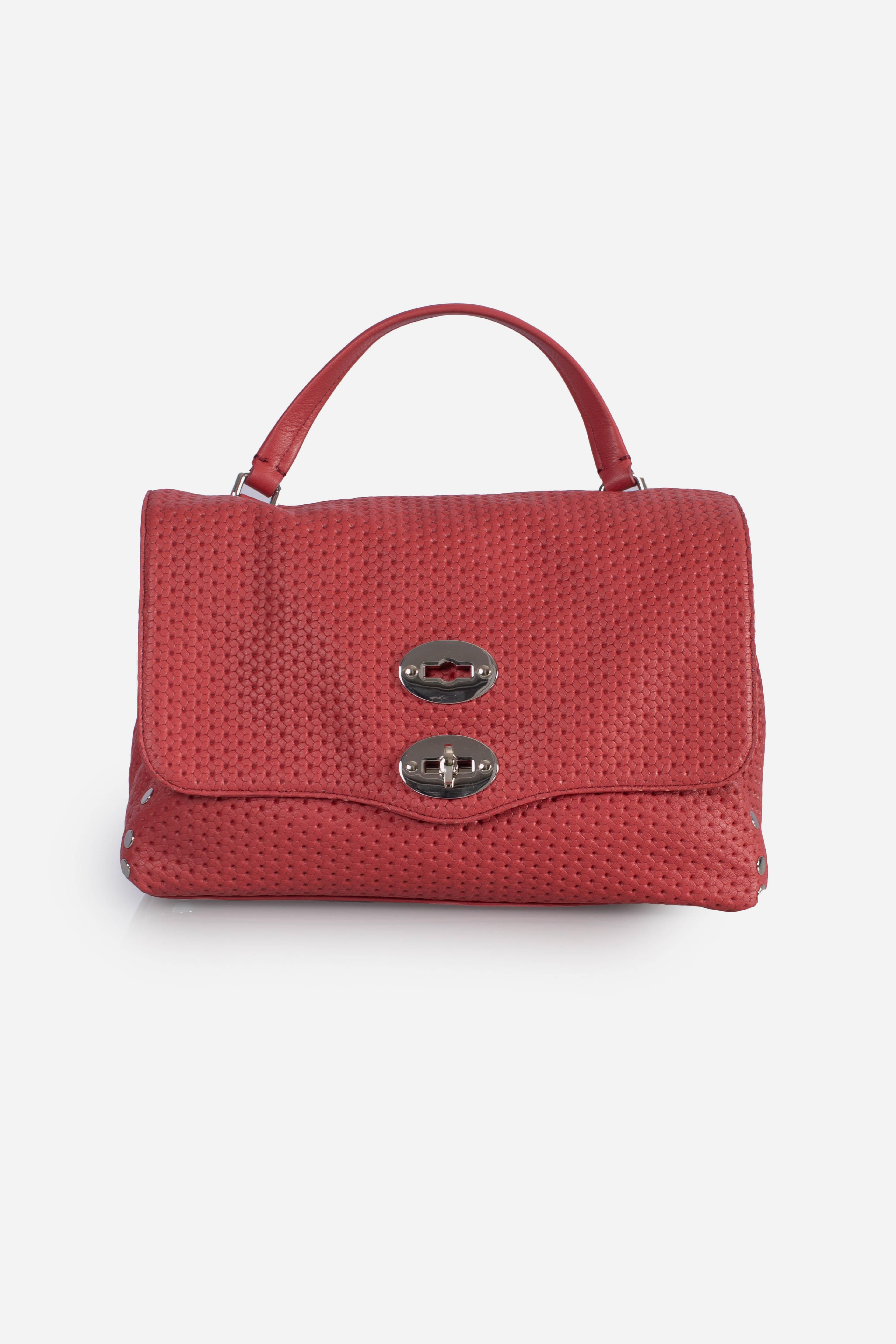 Borsa Postina S effetto intrecciato red tango 0680102190000SZ0994 ZANELLATO