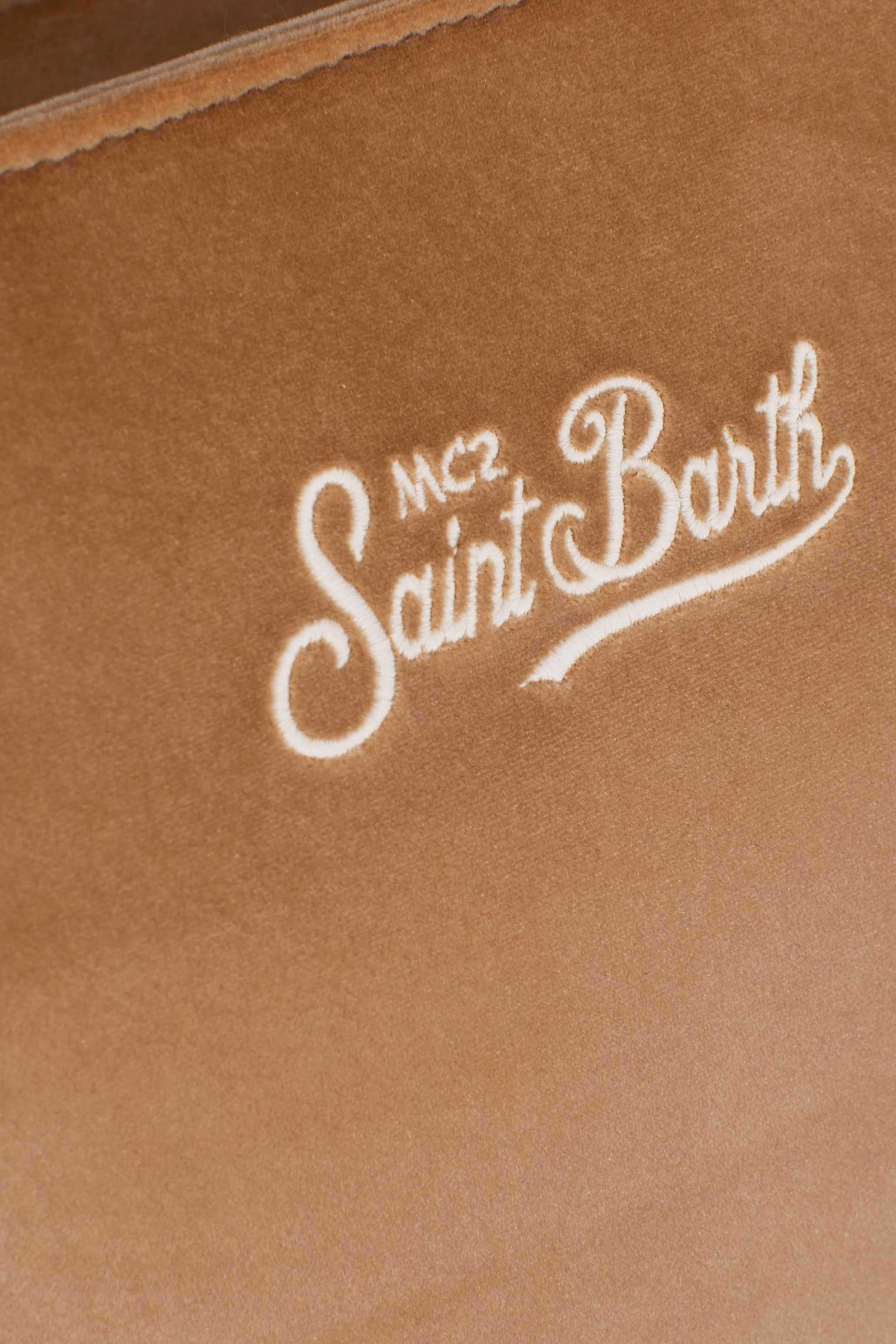 Borsa Colette velvet Dreaming of Saint Barth Winter Paradise beige COL003800296I MC2 SAINT BARTH