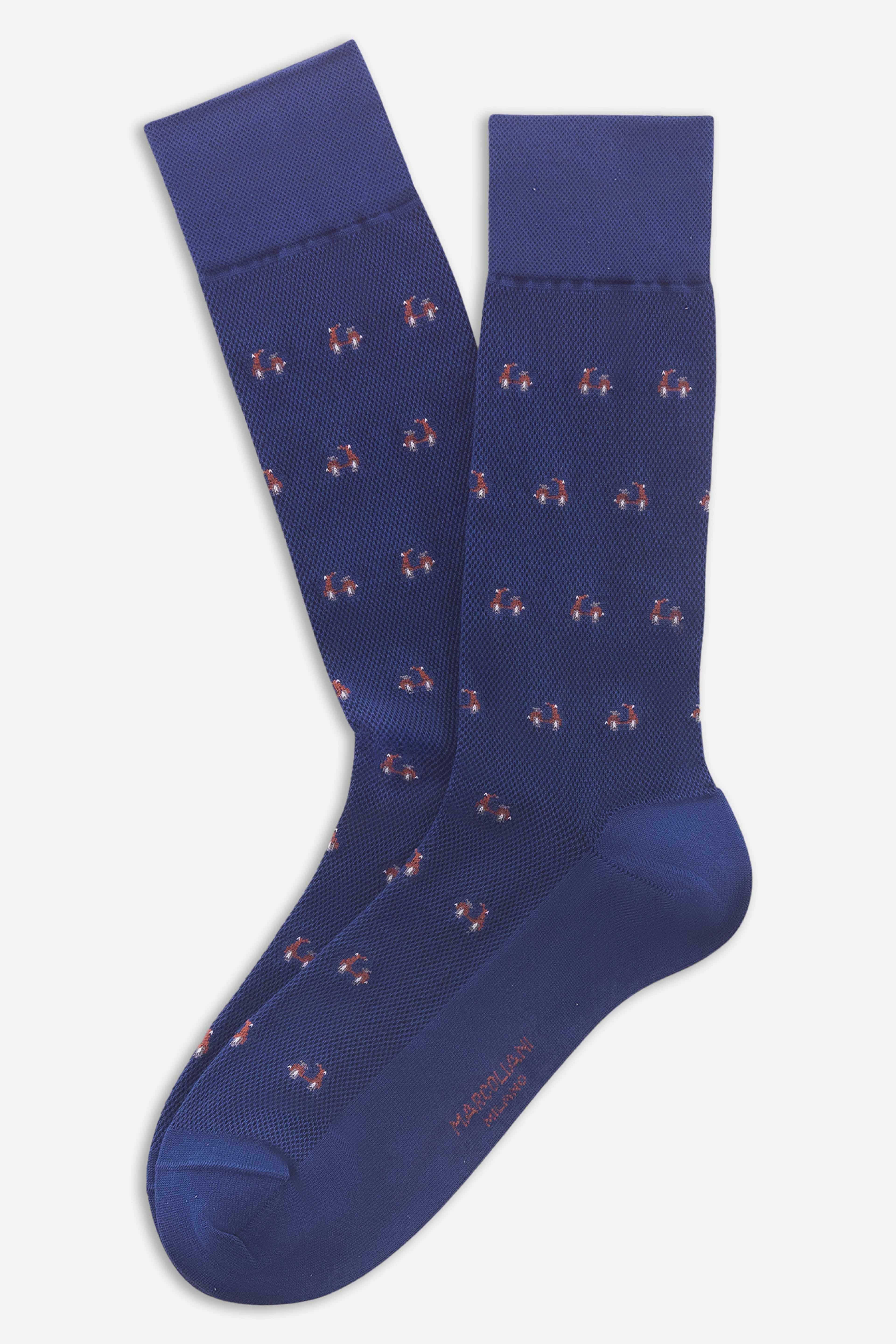Calza Fantasia vespa indigo blue MAR4817L285 MARCOLIANI