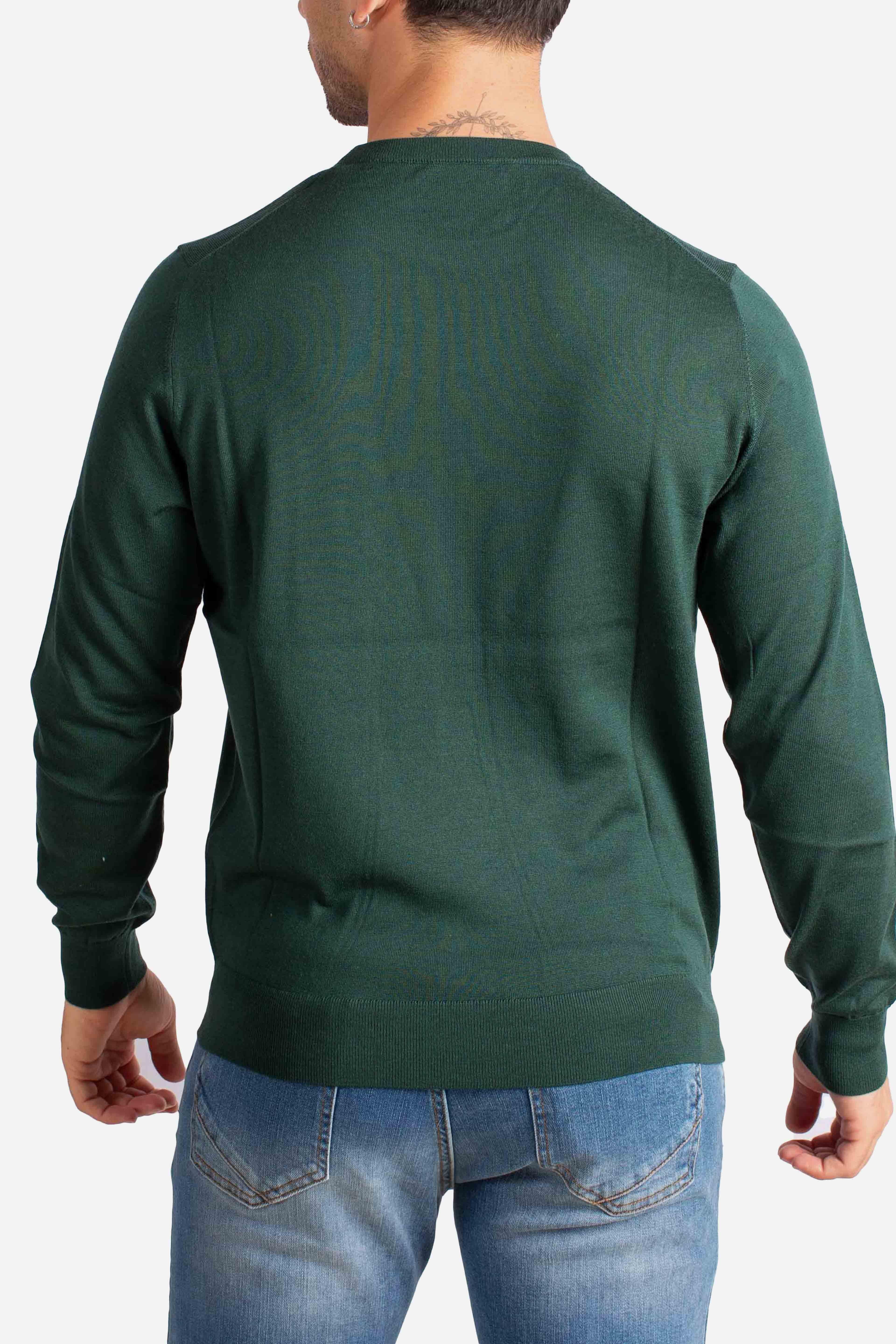 Maglione Regent in lana e cashmere british green REGE01300026I MC2 SAINT BARTH