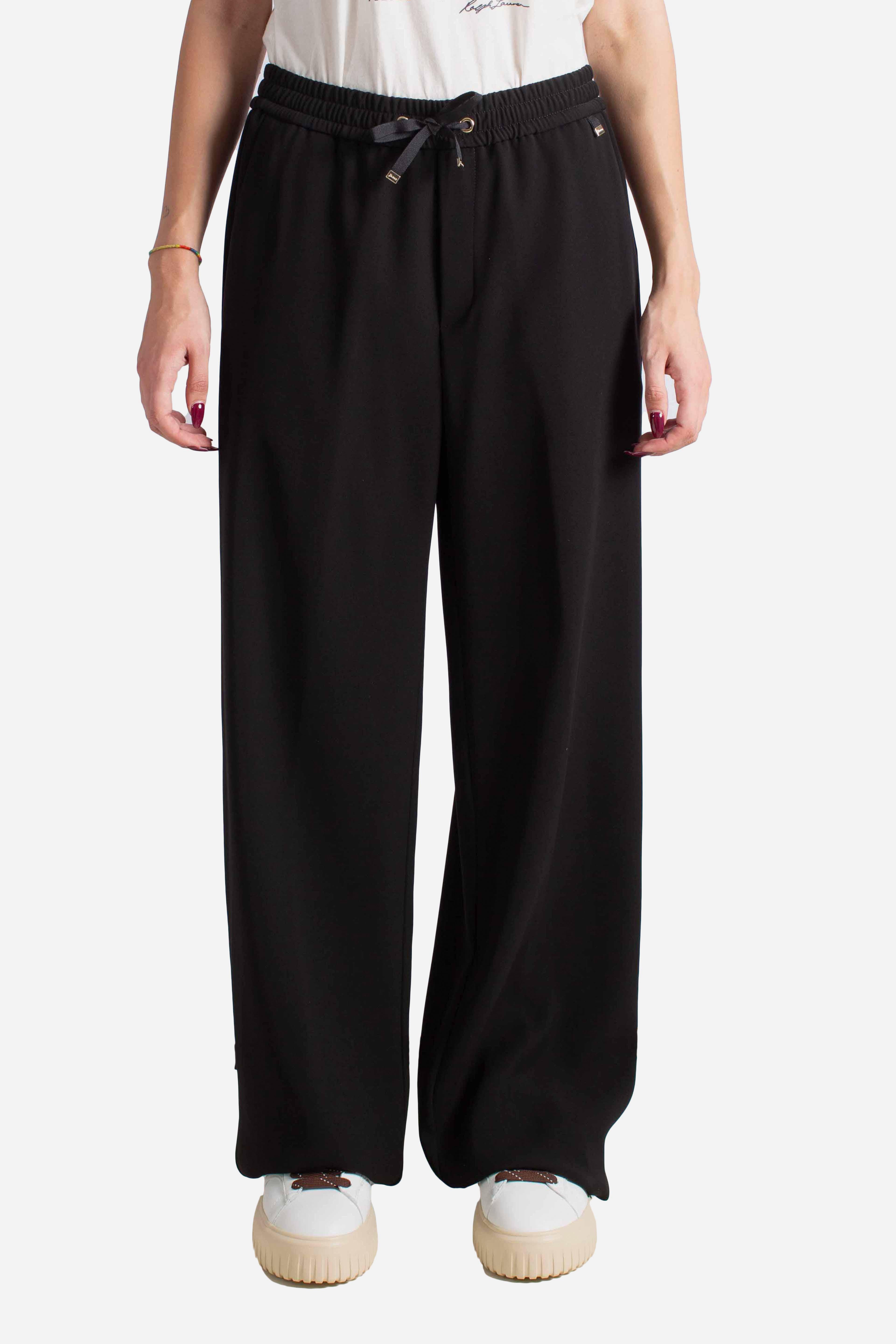 PANTALONI IN MATT CREPE SATIN nero PT000176D127559300 HERNO