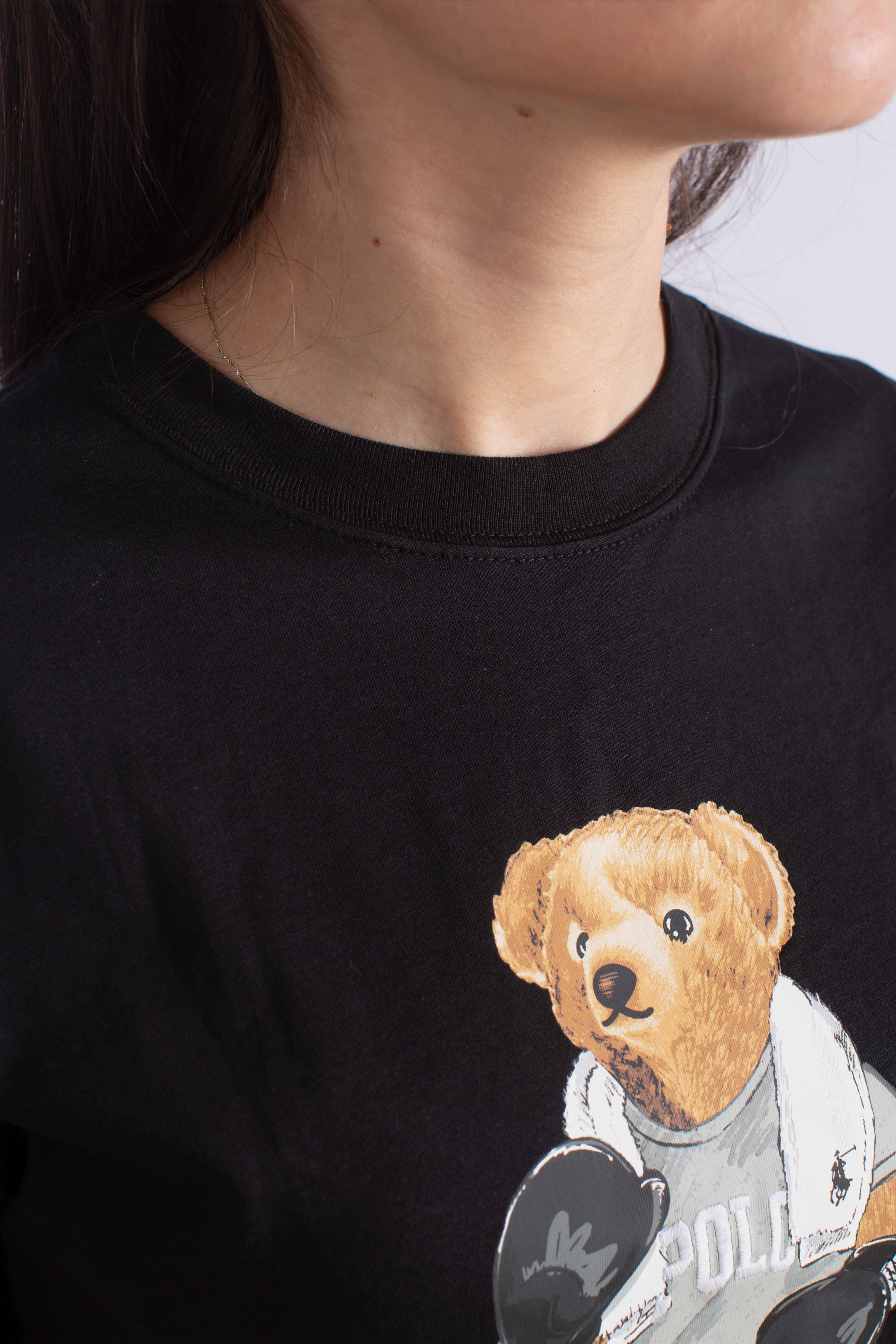 T-SHIRT IN JERSEY DI COTONE polo bear black 211971709001 POLO RALPH LAUREN