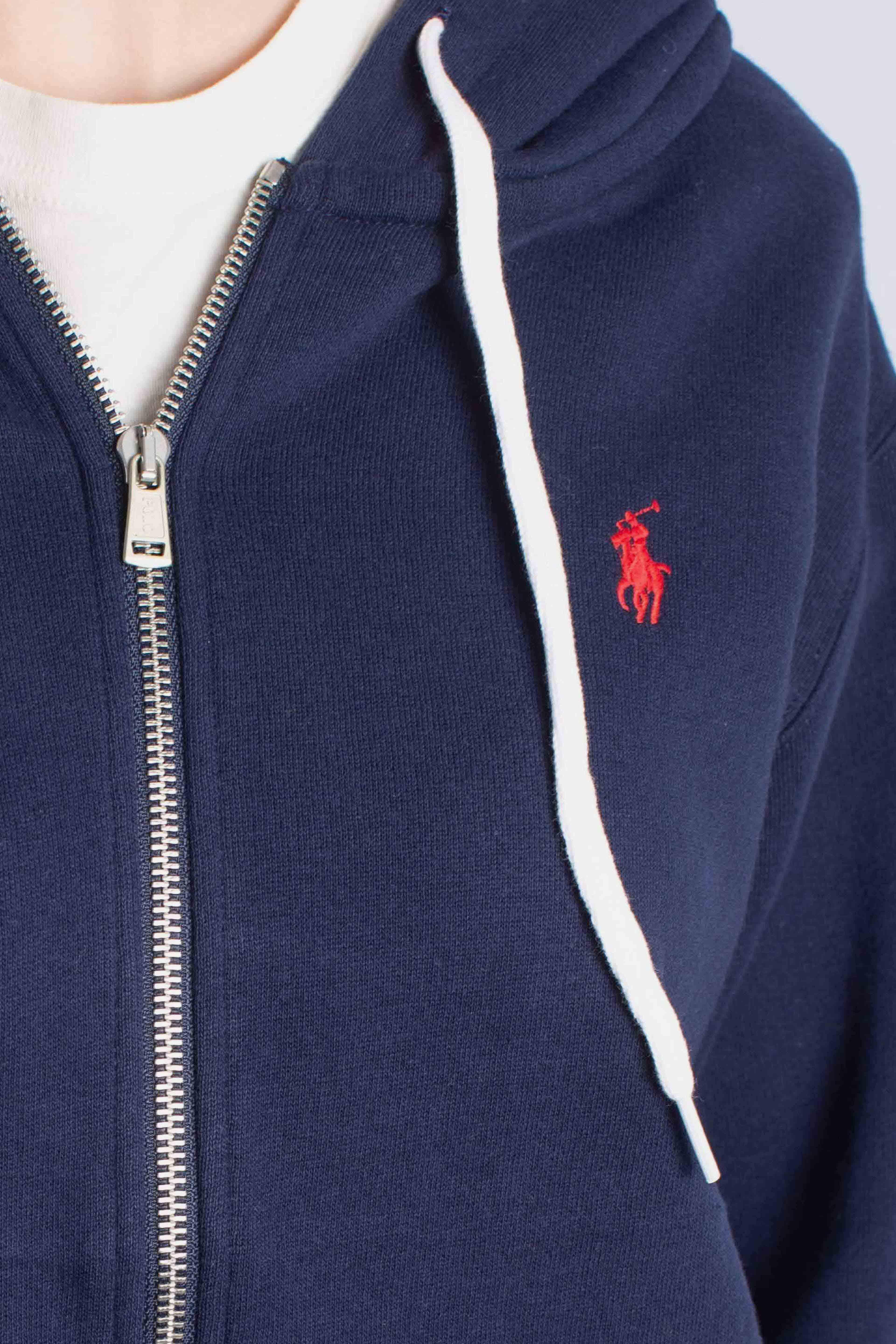 Felpa con cappuccio e cerniera navy 211943008002 POLO RALPH LAUREN
