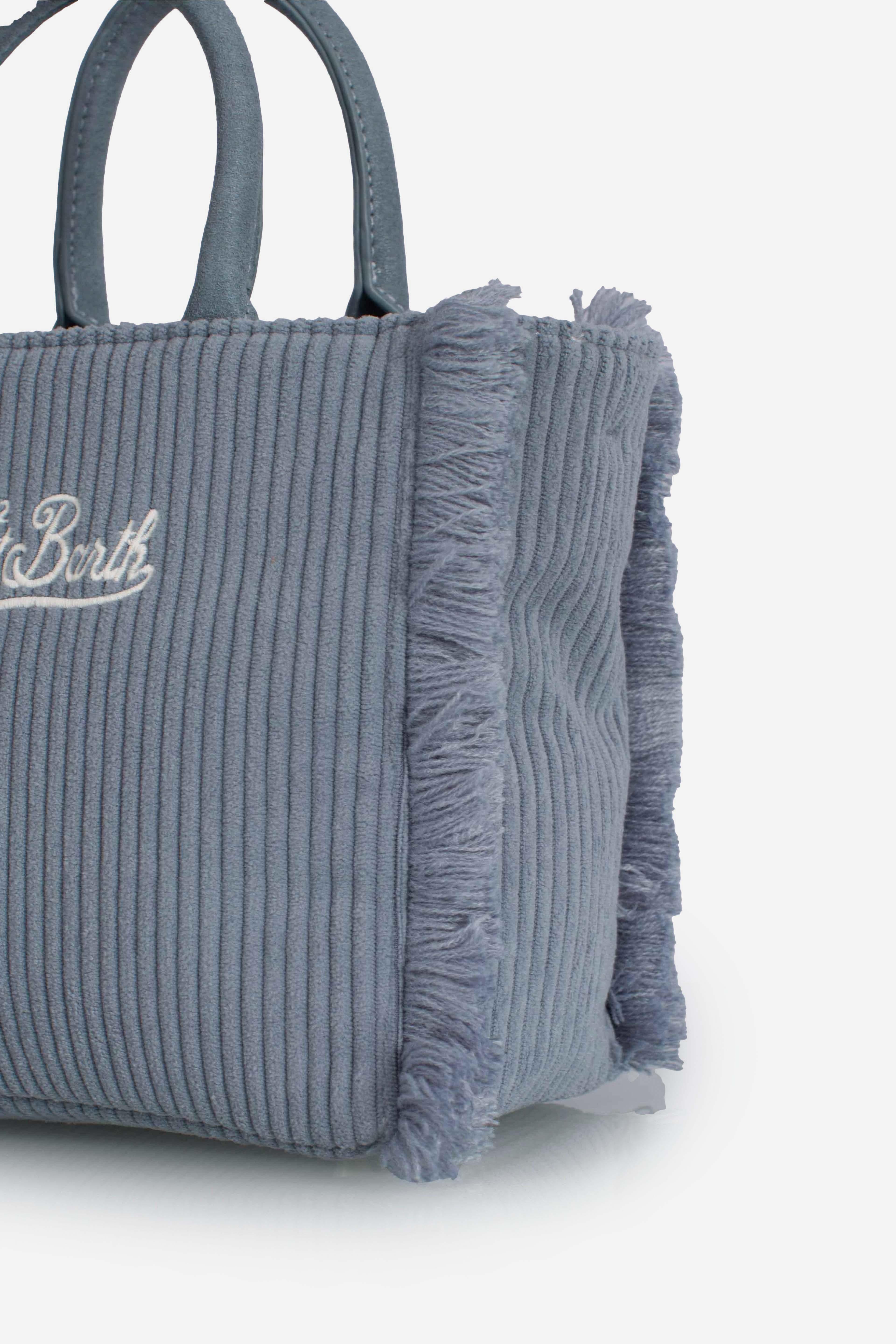 Borsa Donna "Dreaming of Saint Barth Winter Paradise" in Velluto a Coste Blu VAMI02500299I MC2 SAINT BARTH