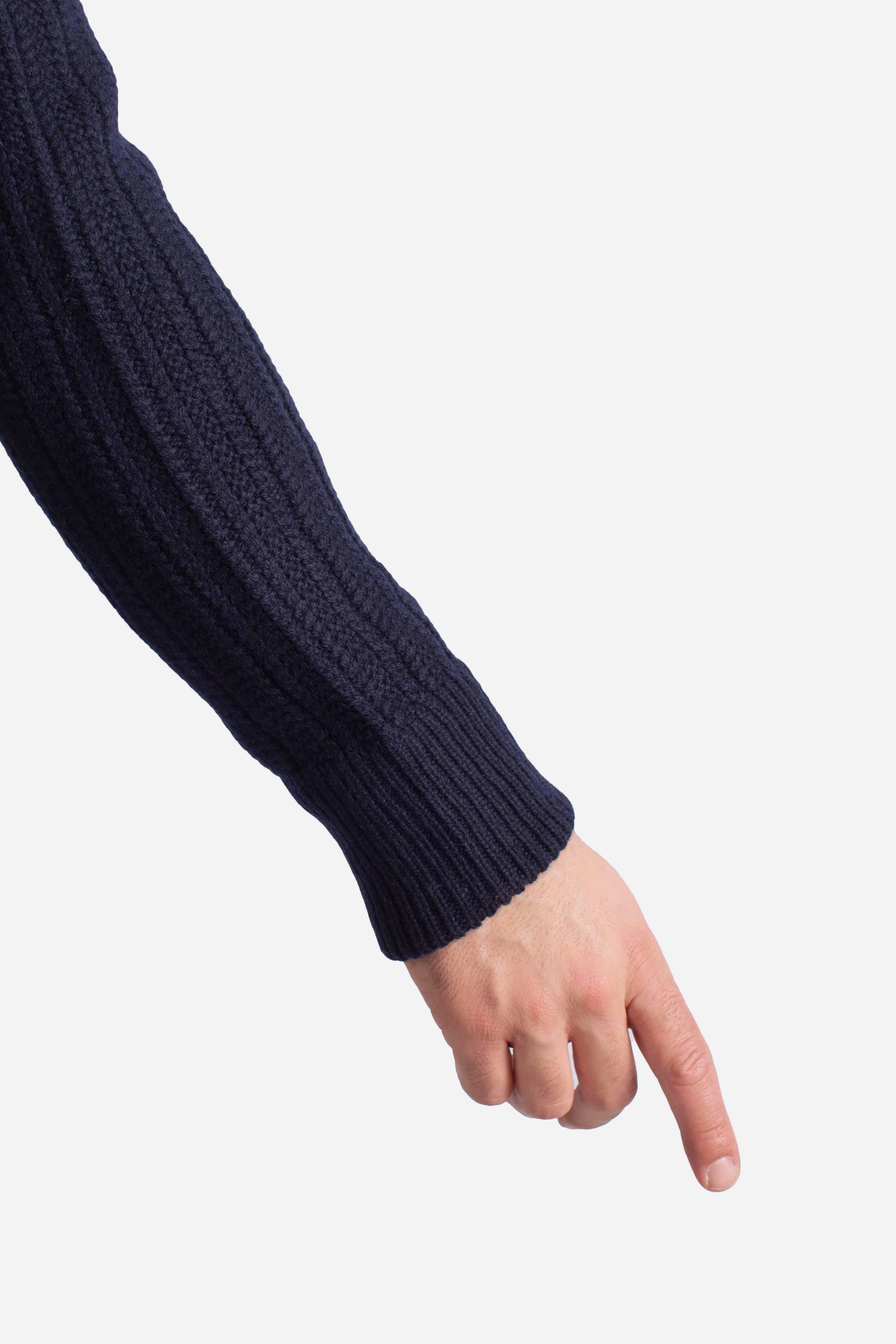 Giubbino Bomber con Maniche in Maglia Blu Navy 1314625077598 GRAN SASSO
