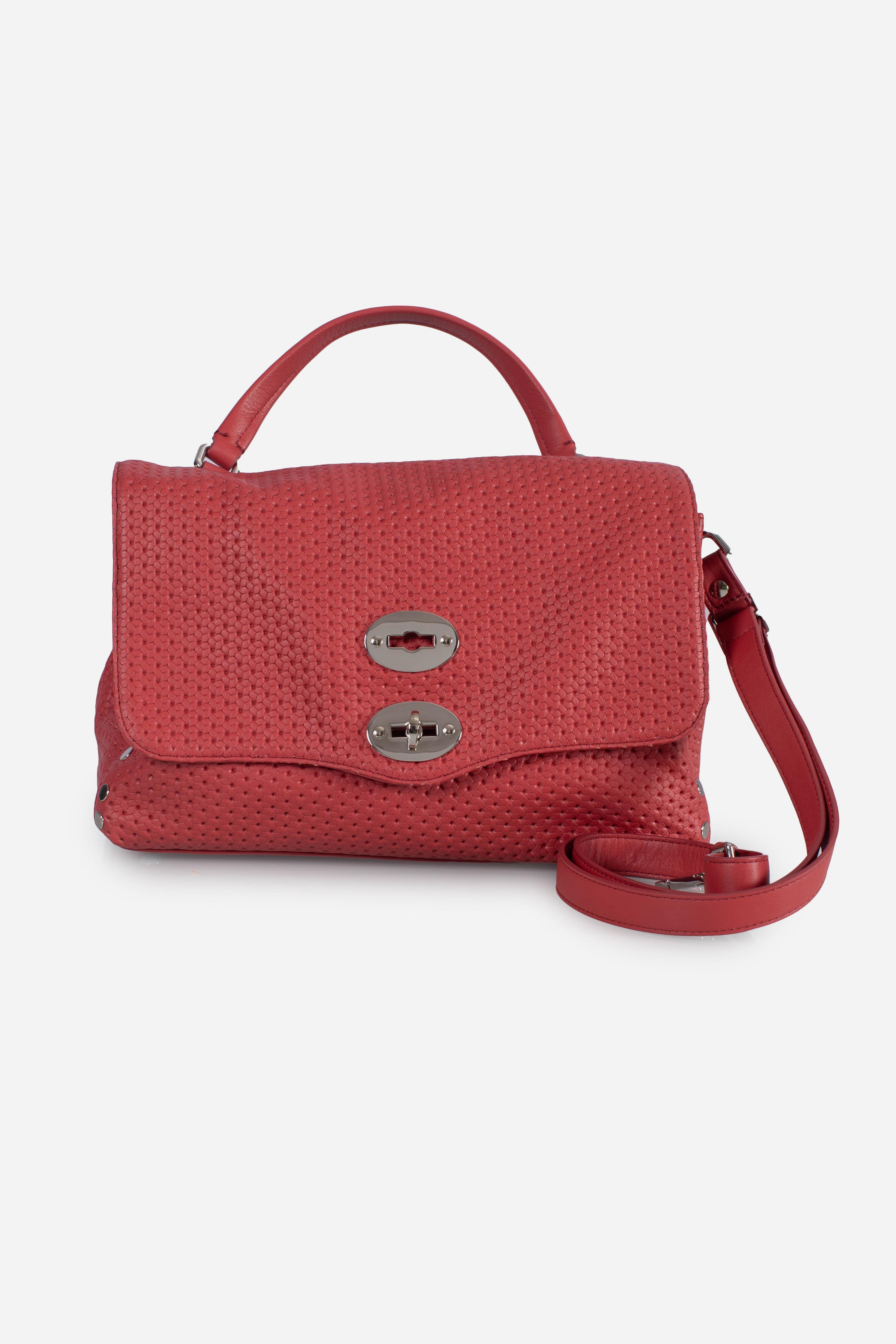 Borsa Postina S effetto intrecciato red tango 0680102190000SZ0994 ZANELLATO