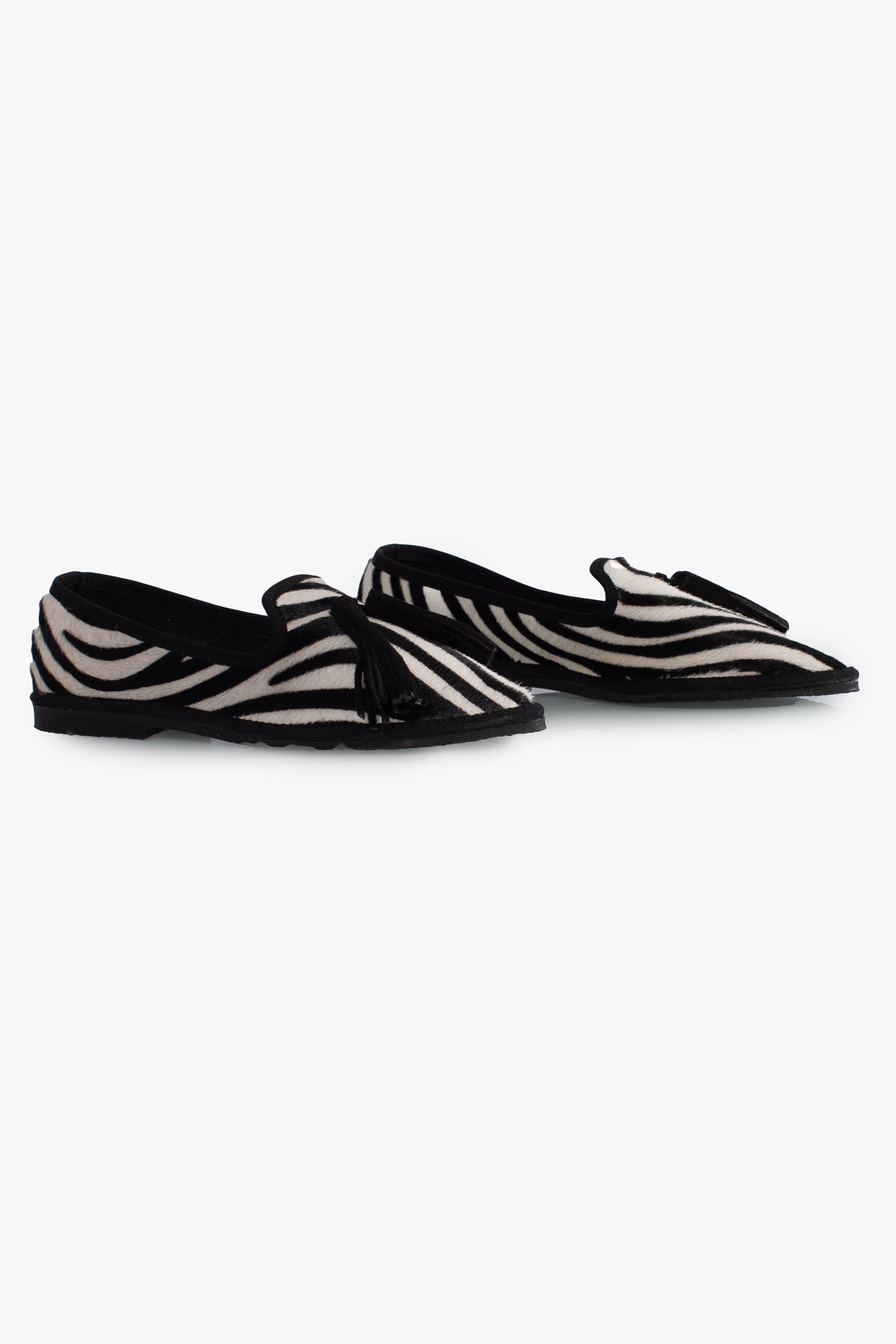 Friulana Norahe in cavallino zebra con nappine nere PFNZEBRA NORAHE'
