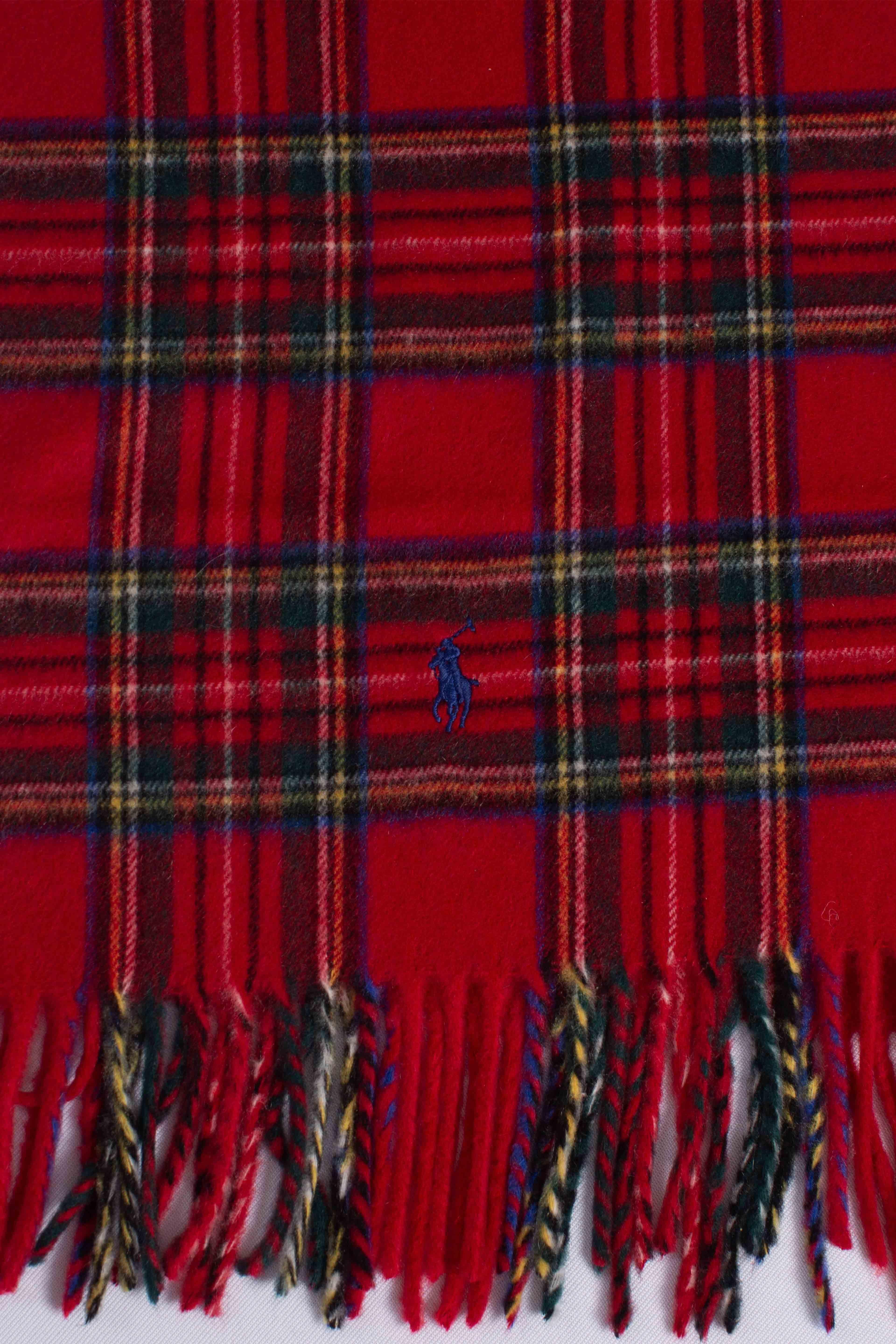 Sciarpa scozzese in cachemire con frange red multicolor 449959360001 POLO RALPH LAUREN