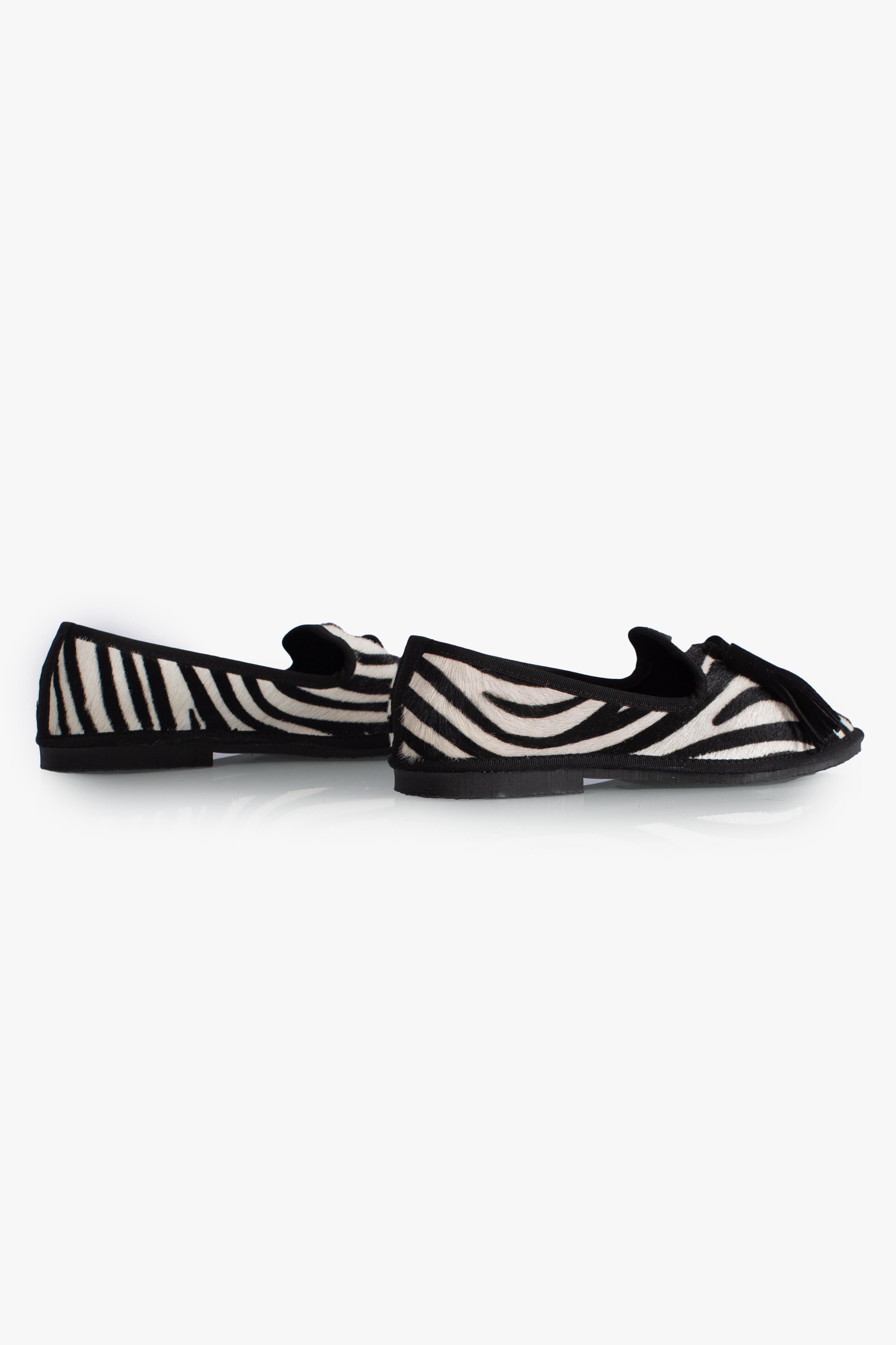 Friulana Norahe in cavallino zebra con nappine nere PFNZEBRA NORAHE'