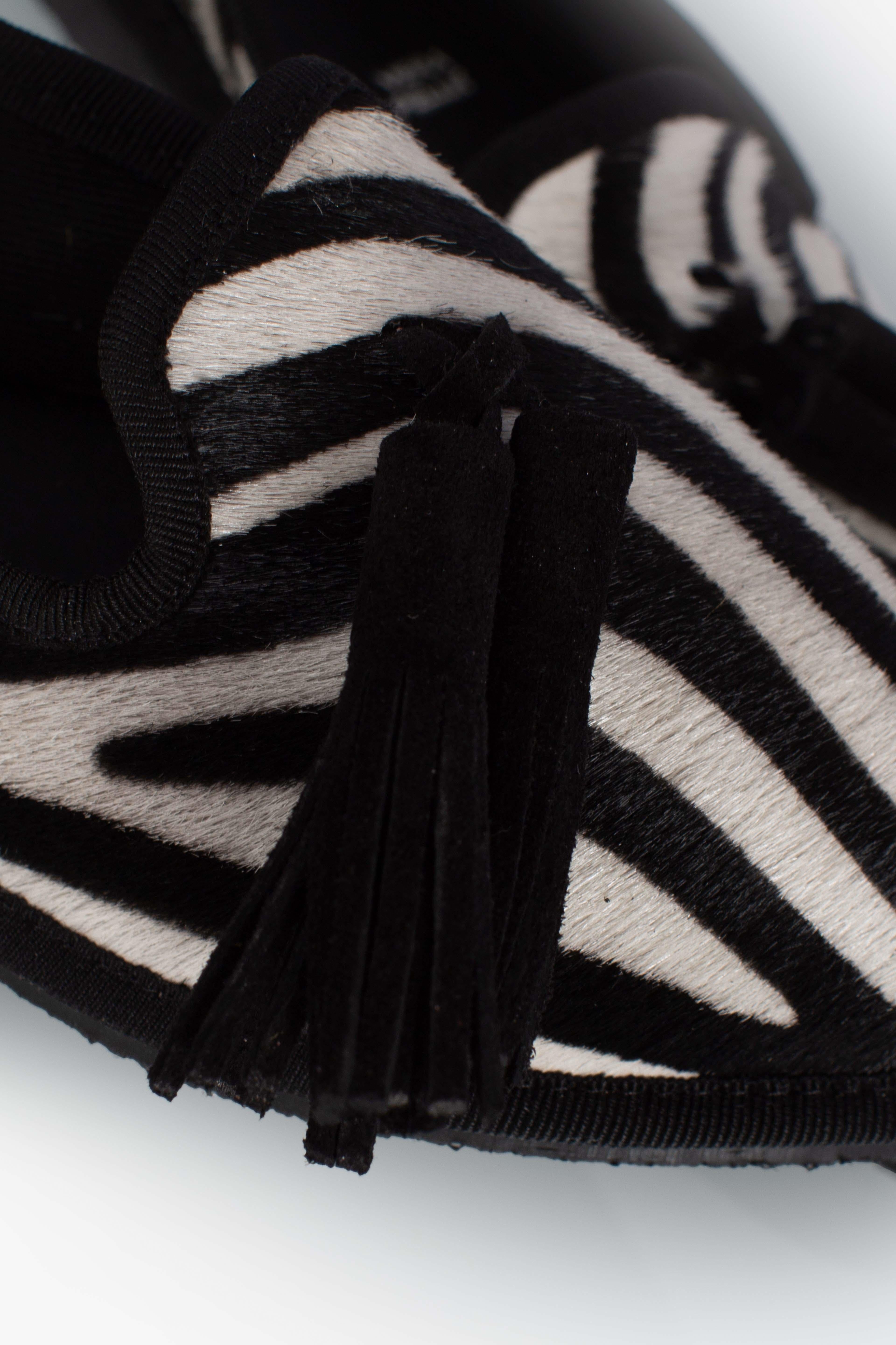 Friulana Norahe in cavallino zebra con nappine nere PFNZEBRA NORAHE'