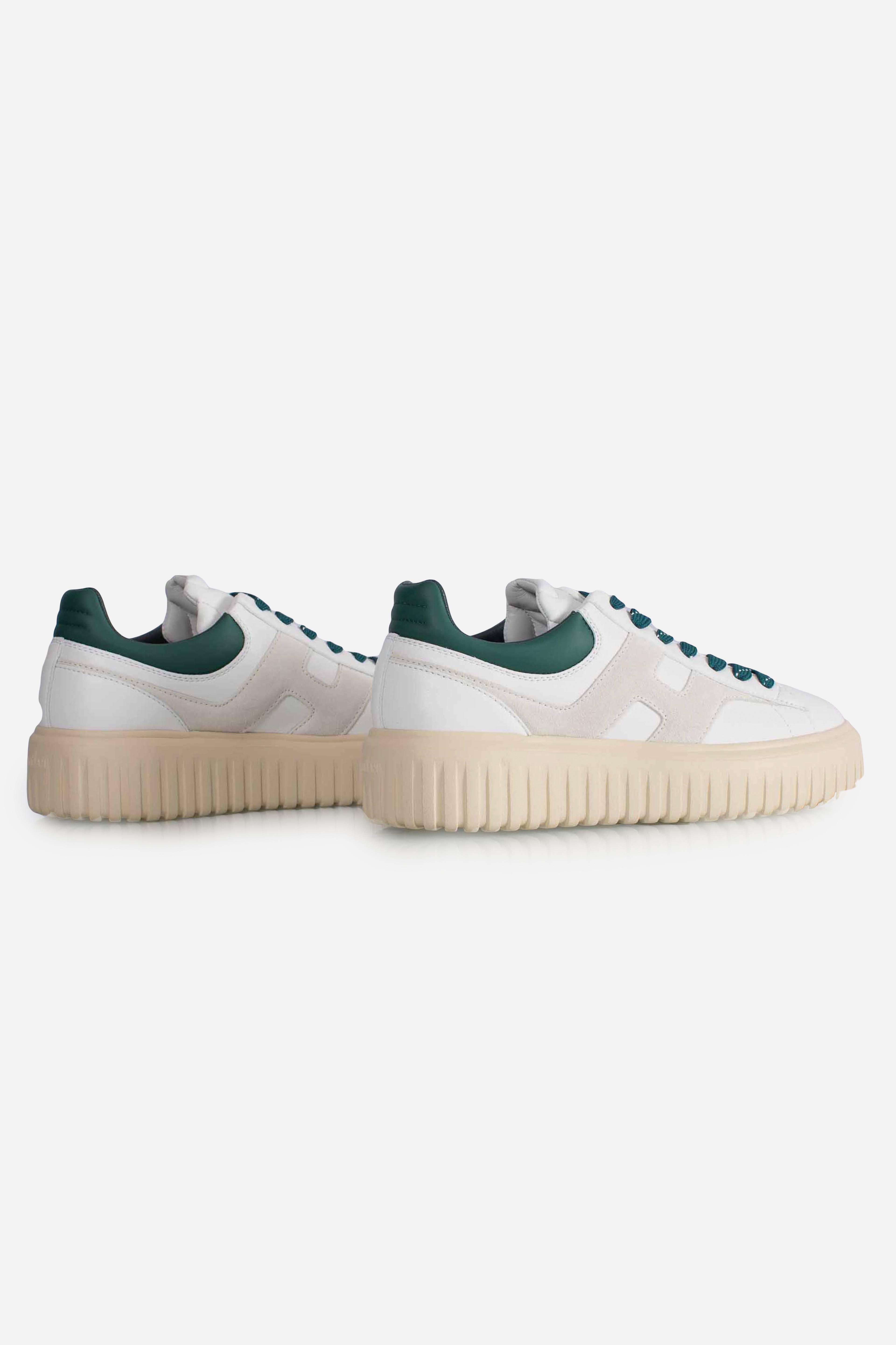 Sneakers H-Stripes bianco verde HXM6450FE91UIT0BAW HOGAN