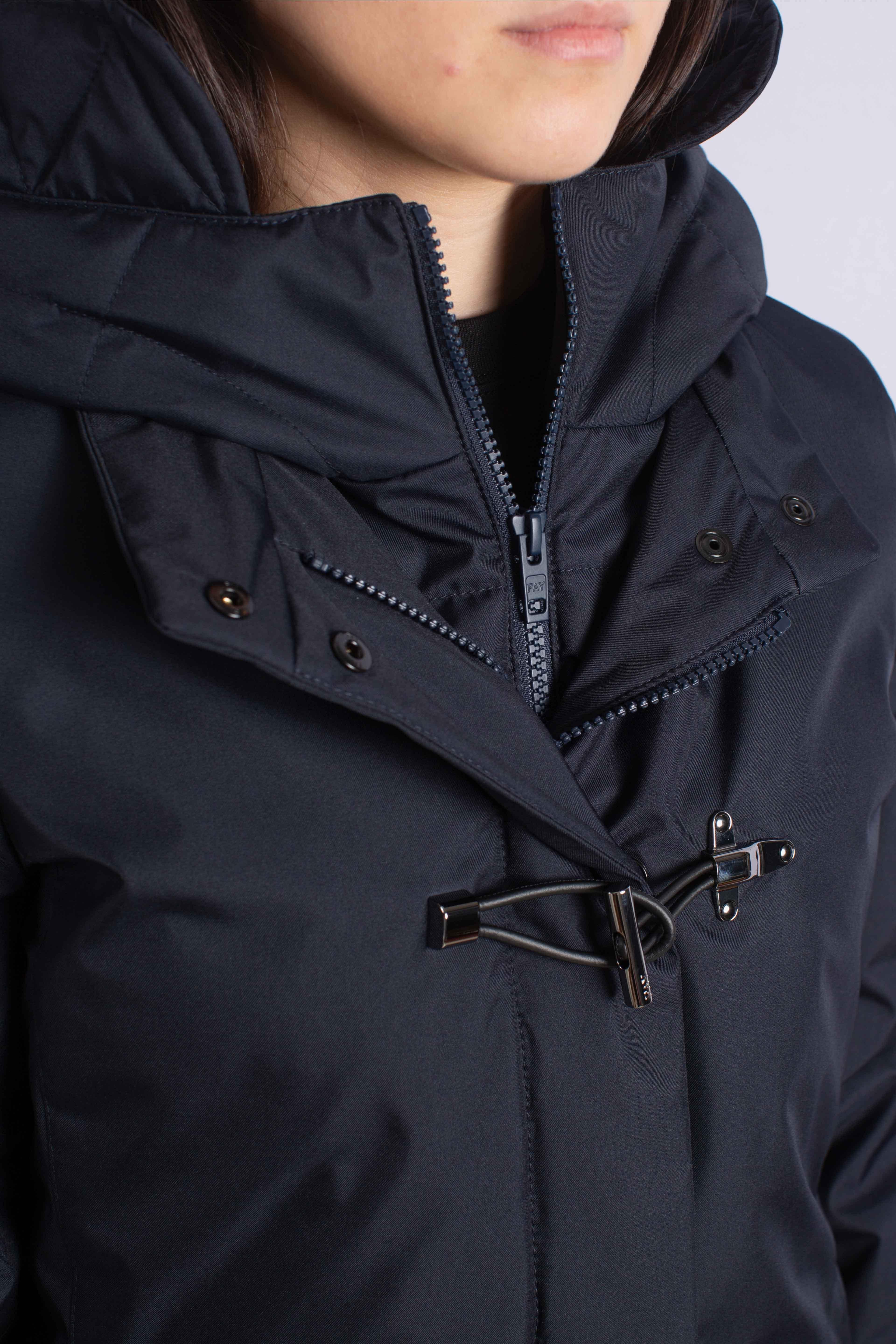 Toggle Coat in Gabardine Tecnico blu NAW59513830ZXEU808 FAY