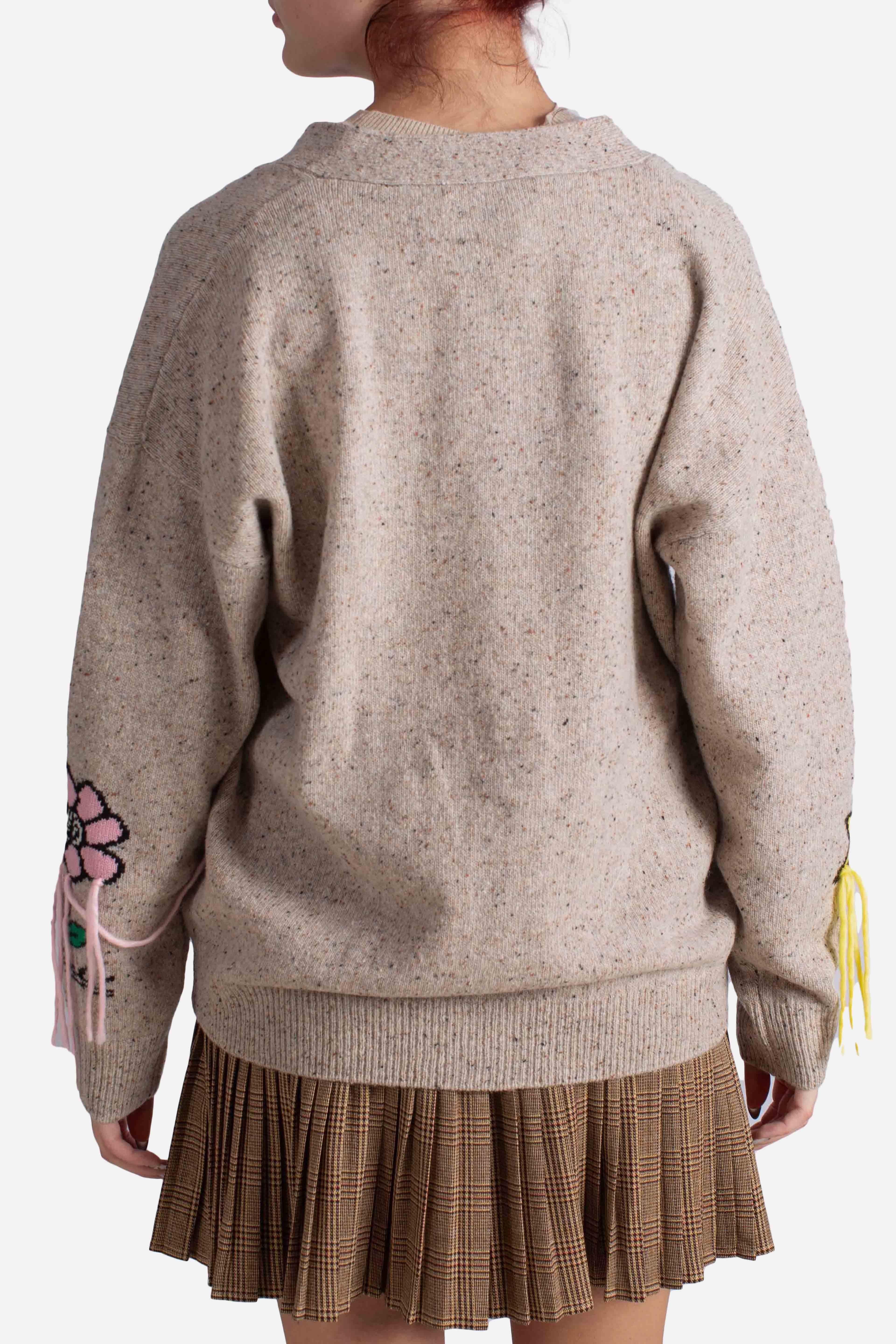 Cardigan Donna Snoopy & Lucy Skating Beige SASI00204125I MC2 SAINT BARTH