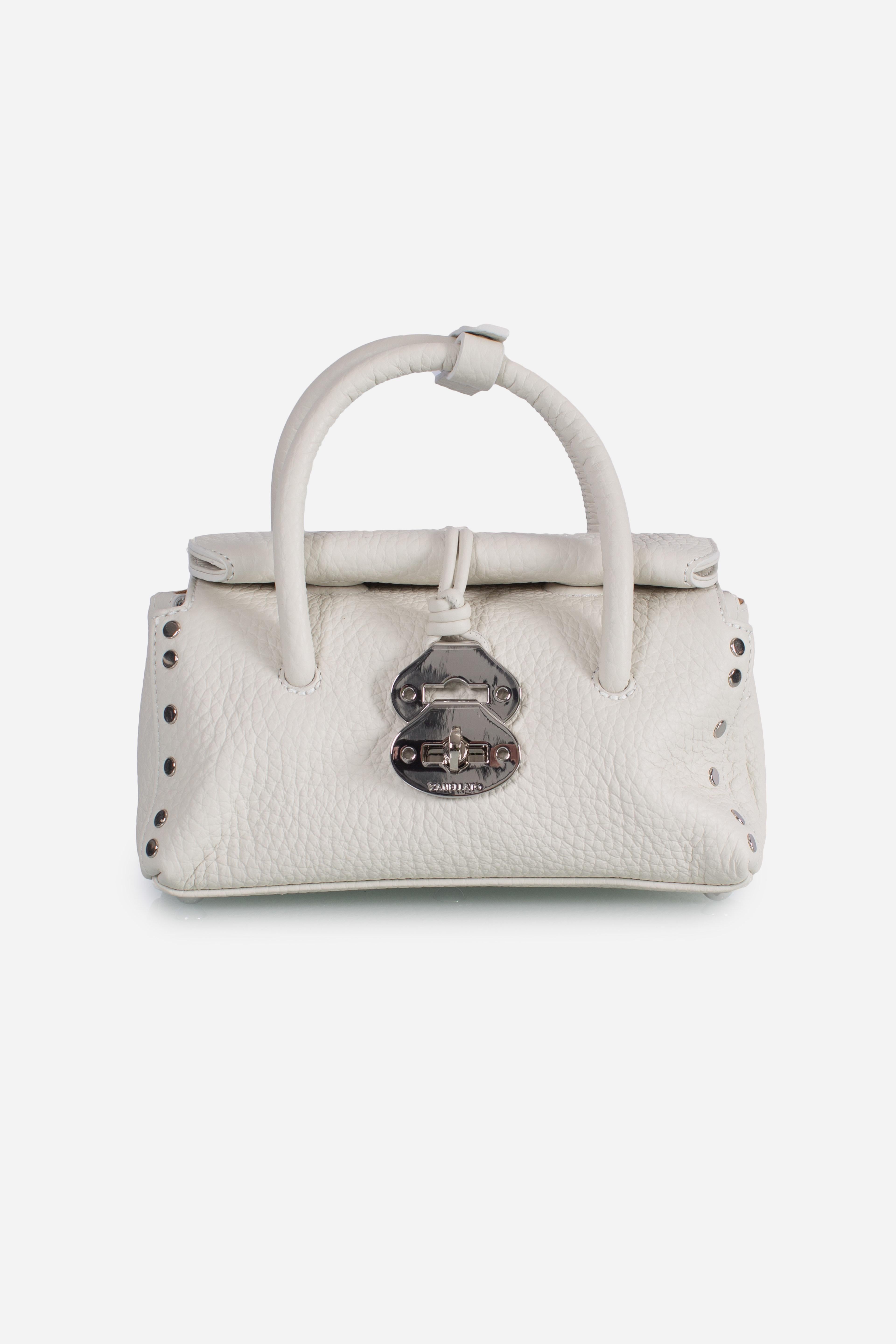 BORSA DOTTA BABY IN PELLE MARTELLATA white d'alba 0687501120000BZ1198 ZANELLATO