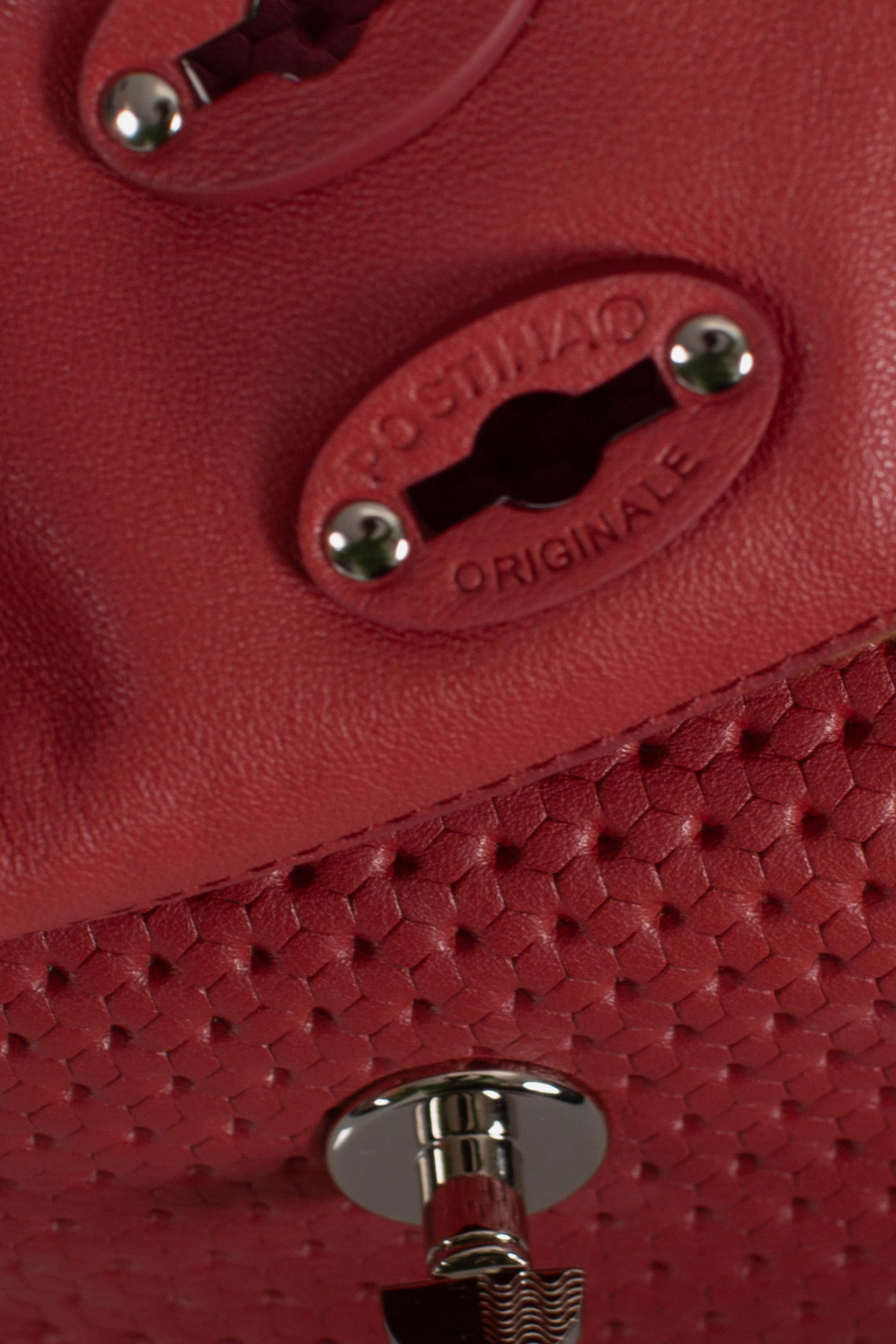 Borsa Postina Baby effetto intrecciato red tango 0680102190000BZ0994 ZANELLATO