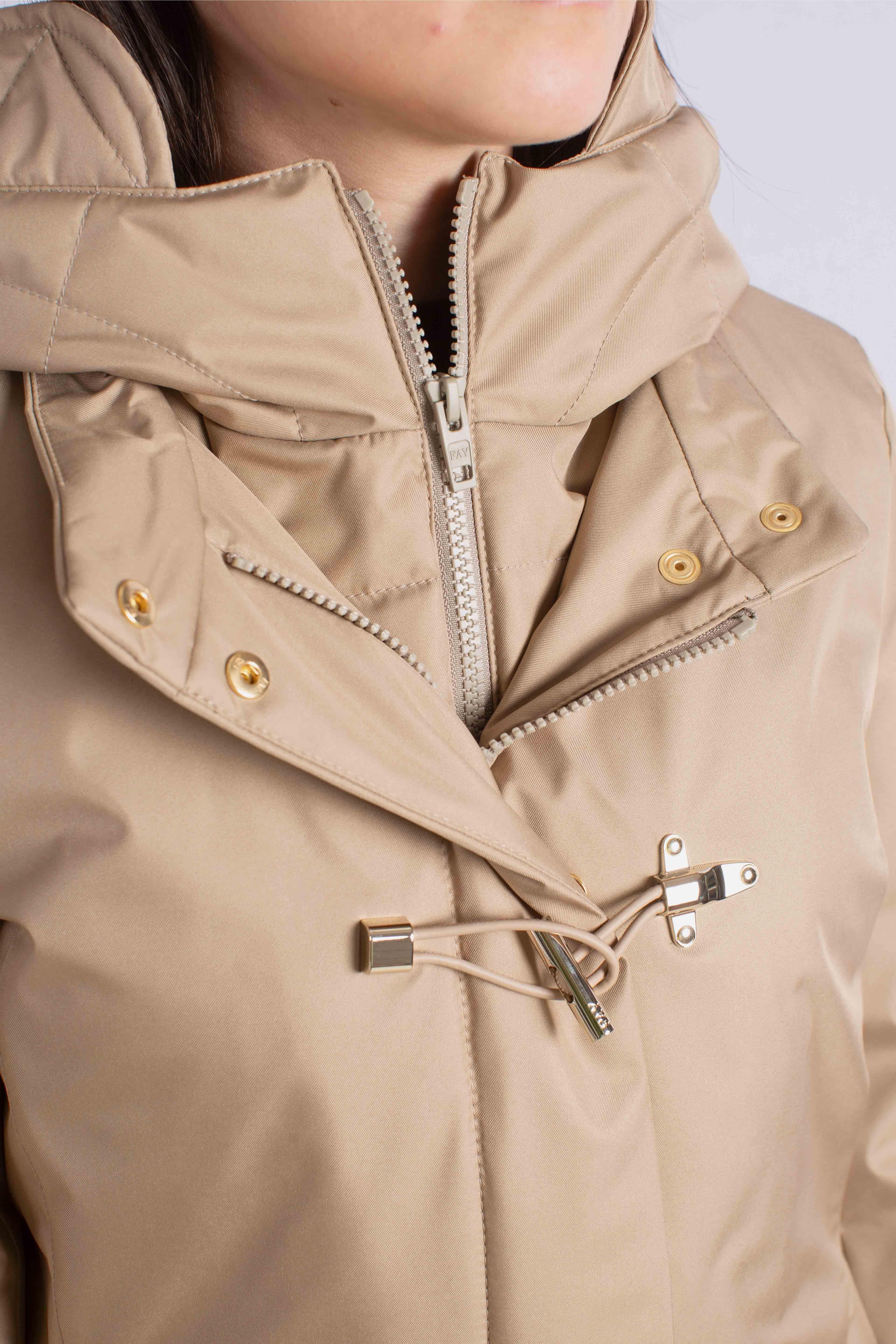 Toggle Coat in Gabardine Tecnico beige NAW59513830ZXEC805 FAY