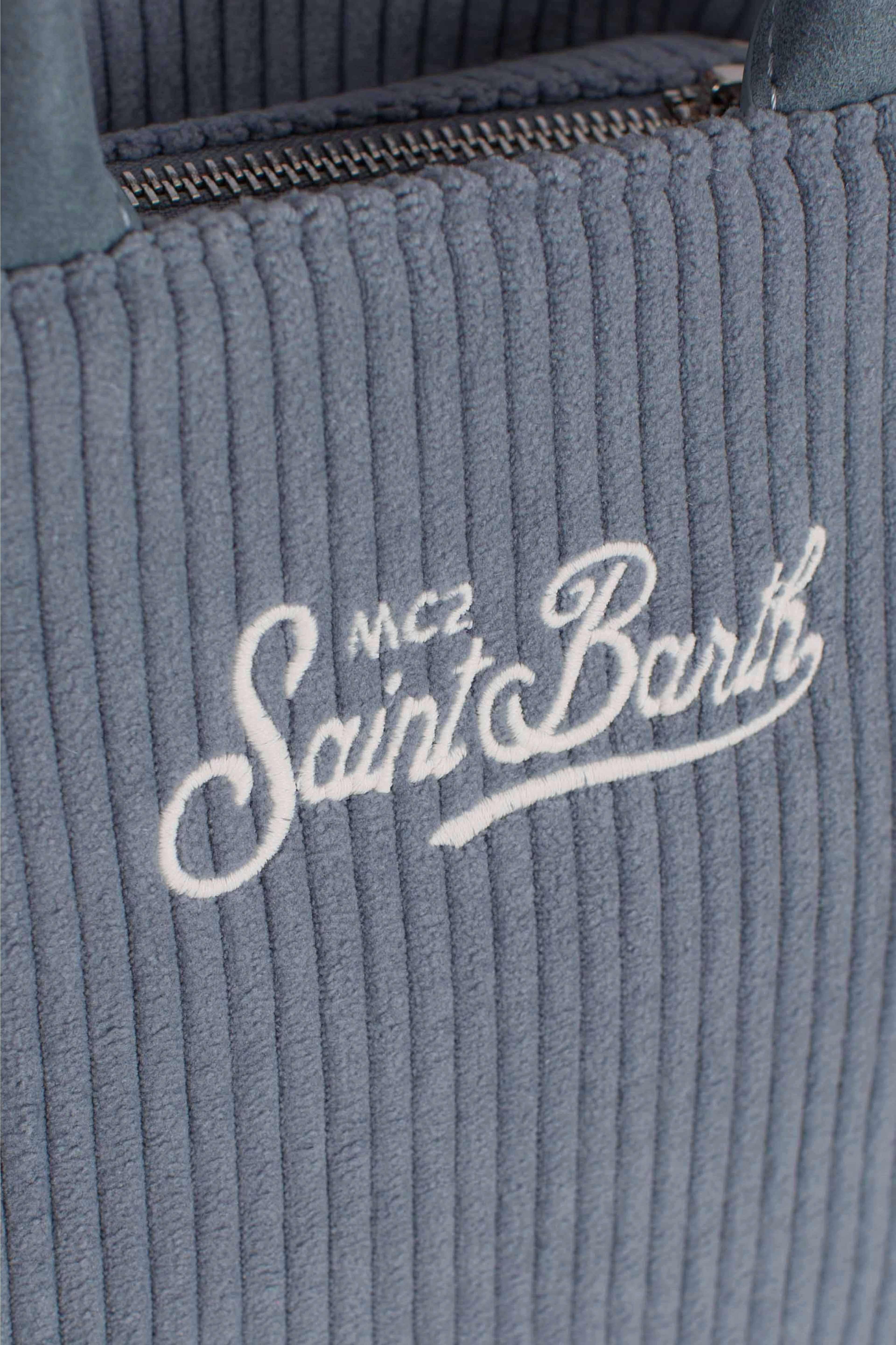 Borsa Donna "Dreaming of Saint Barth Winter Paradise" in Velluto a Coste Blu VAMI02500299I MC2 SAINT BARTH