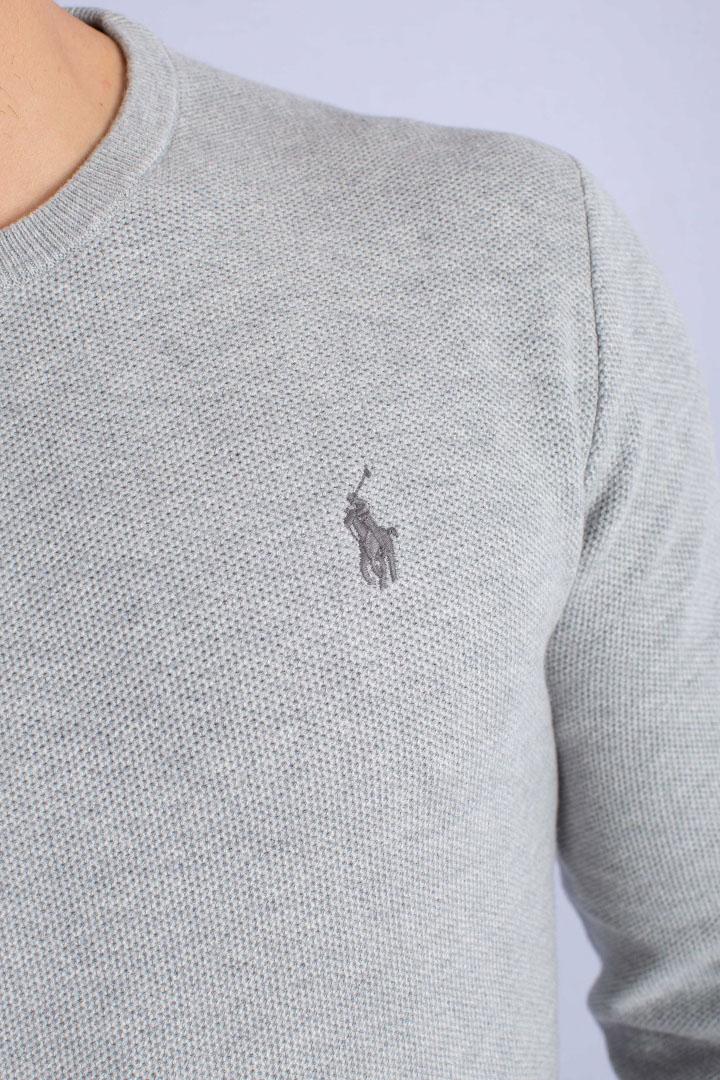 Maglia a girocollo effetto texture grey heather 710918163002 POLO RALPH LAUREN