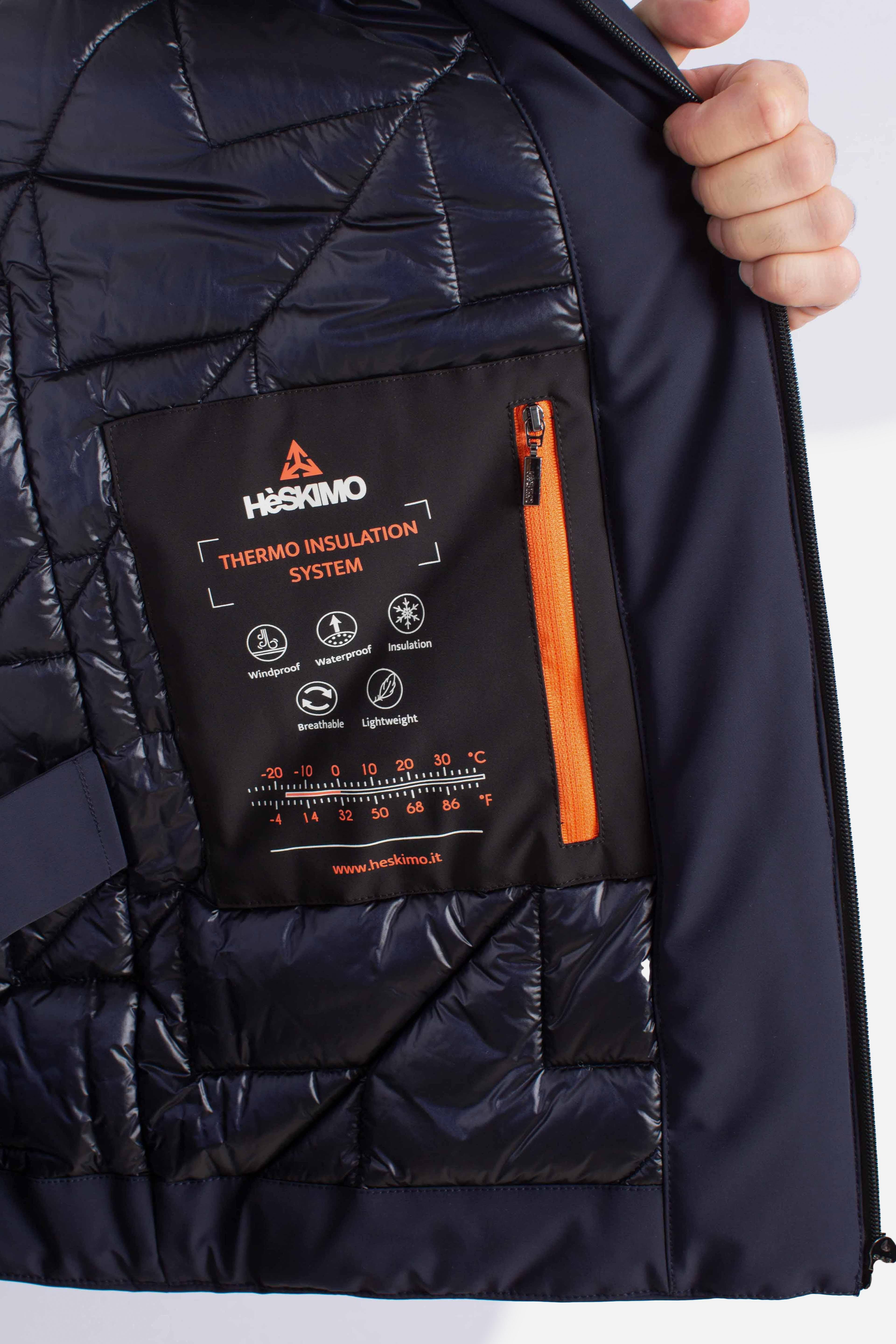 Parka Tecnico blue con Imbottitura Sorona® Thermo Insulation System HE9440006BLUE HESKIMO