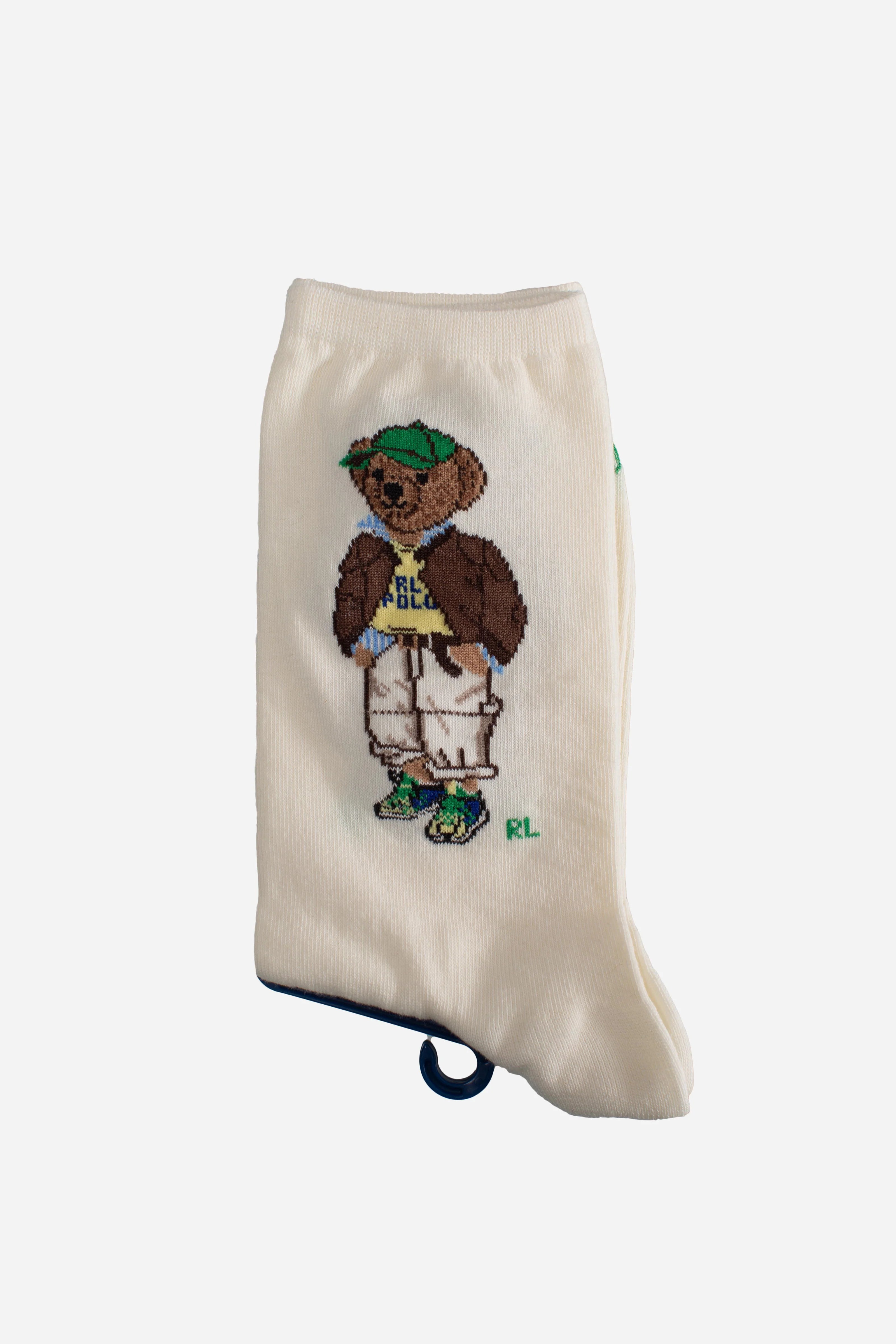 Calze sportive Polo Bear in misto cotone white