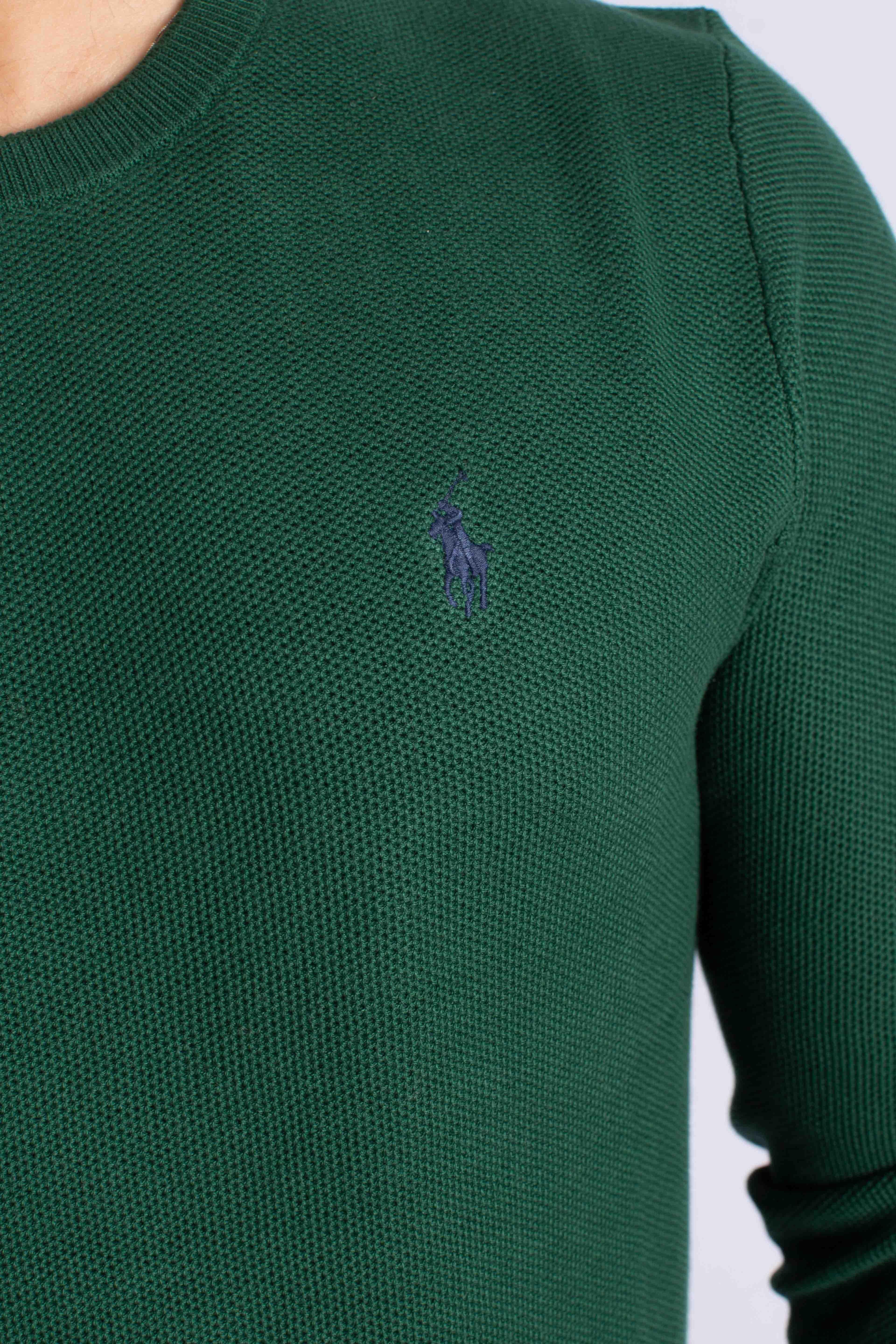 Maglia a girocollo effetto texture green 710918163521 POLO RALPH LAUREN