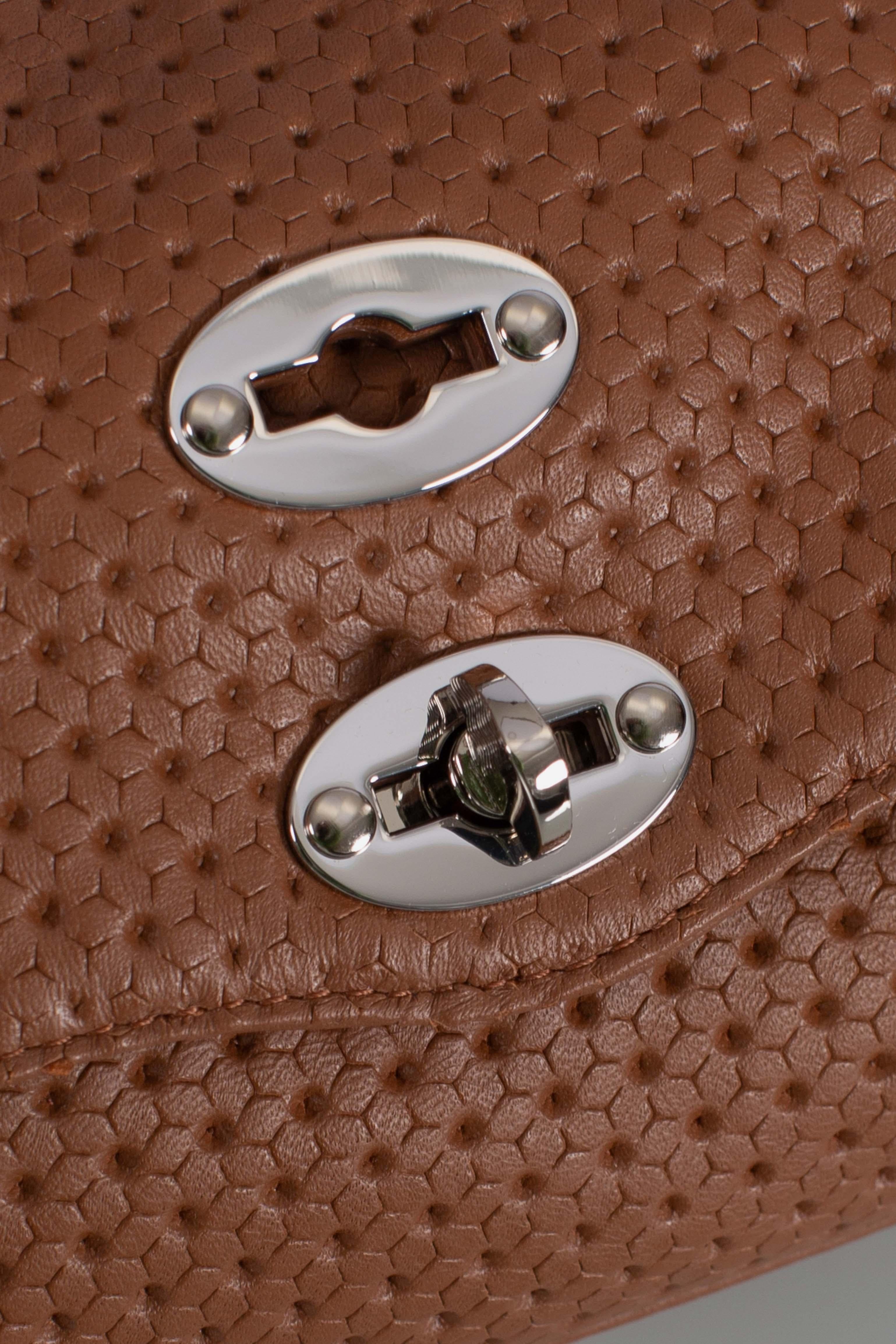 Borsa Postina Baby effetto intrecciato brown lion 0680102190000BZ0204 ZANELLATO