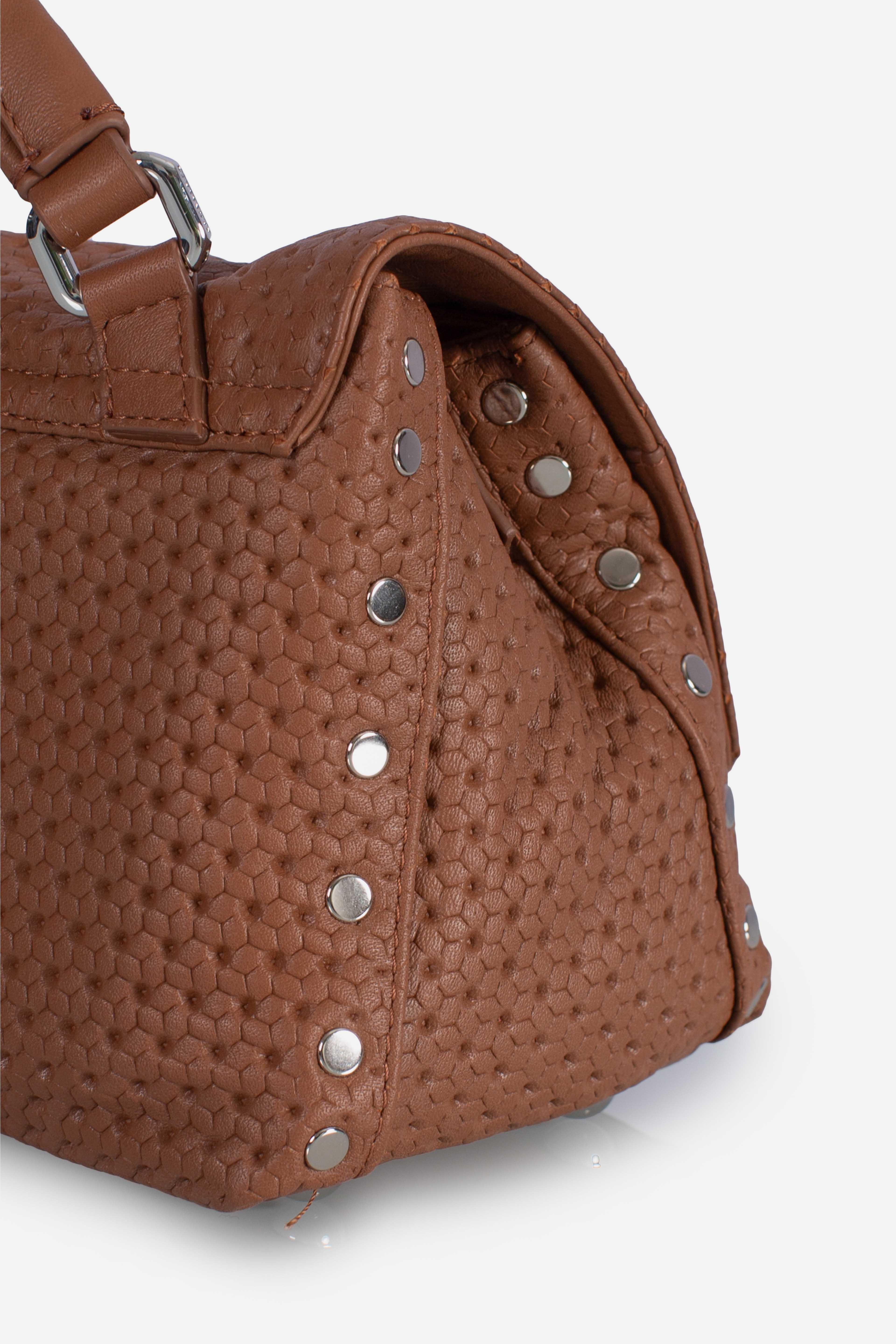 Borsa Postina Baby effetto intrecciato brown lion 0680102190000BZ0204 ZANELLATO