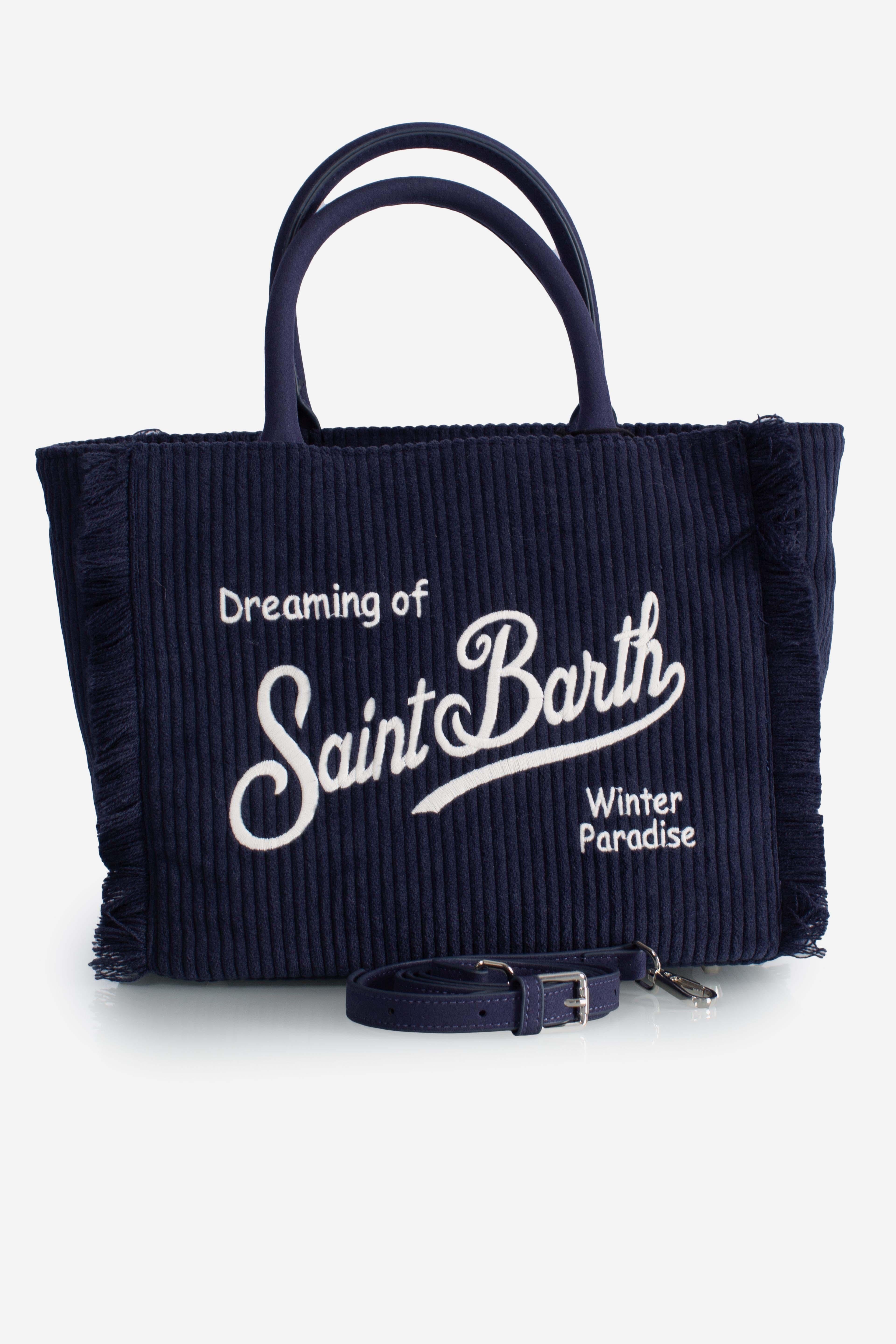Borsa Dreaming of Saint Barth Winter Paradise Blu Navy COL004000164I MC2 SAINT BARTH