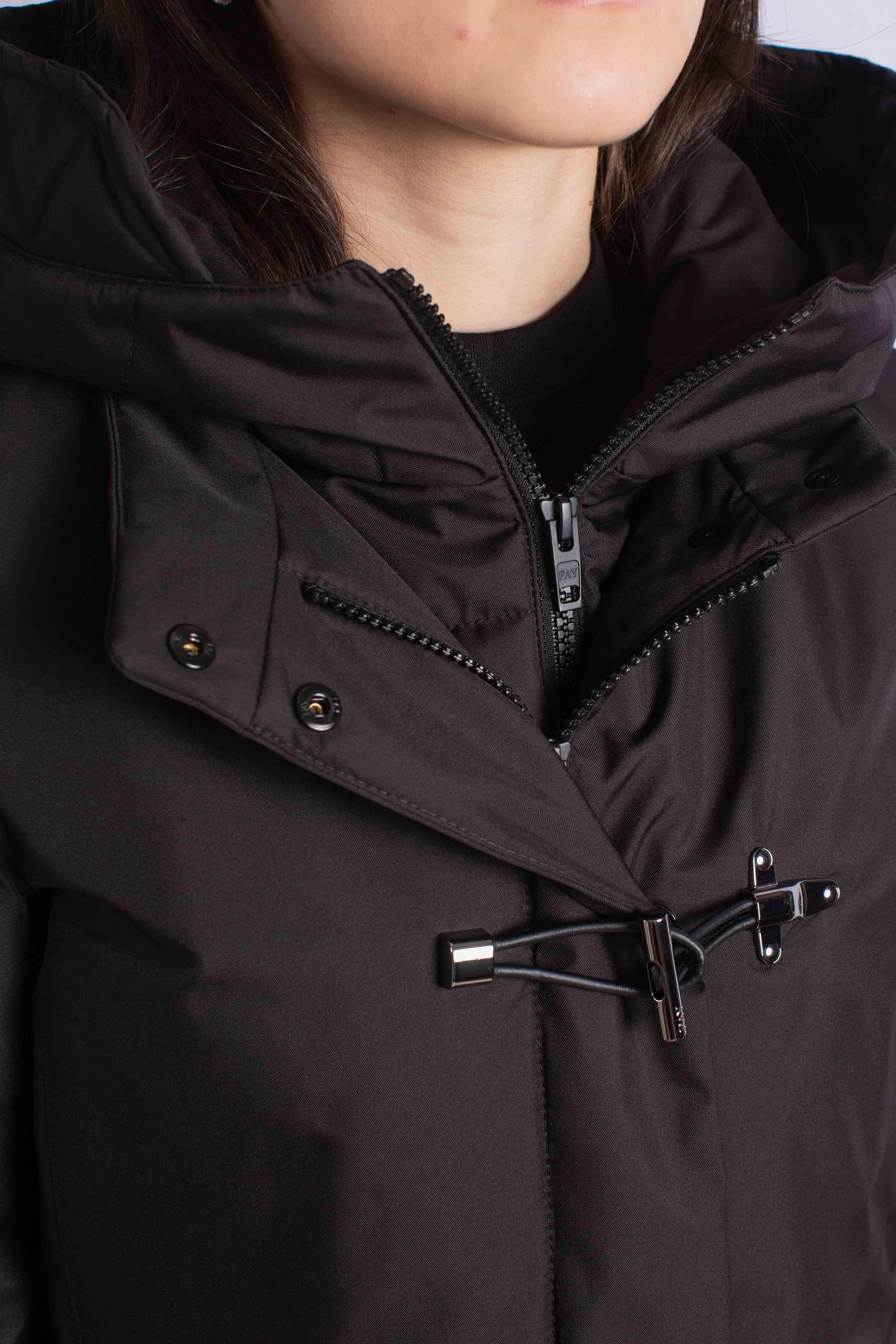 Toggle Coat in Gabardine Tecnico nero NAW59513830ZXEB999 FAY