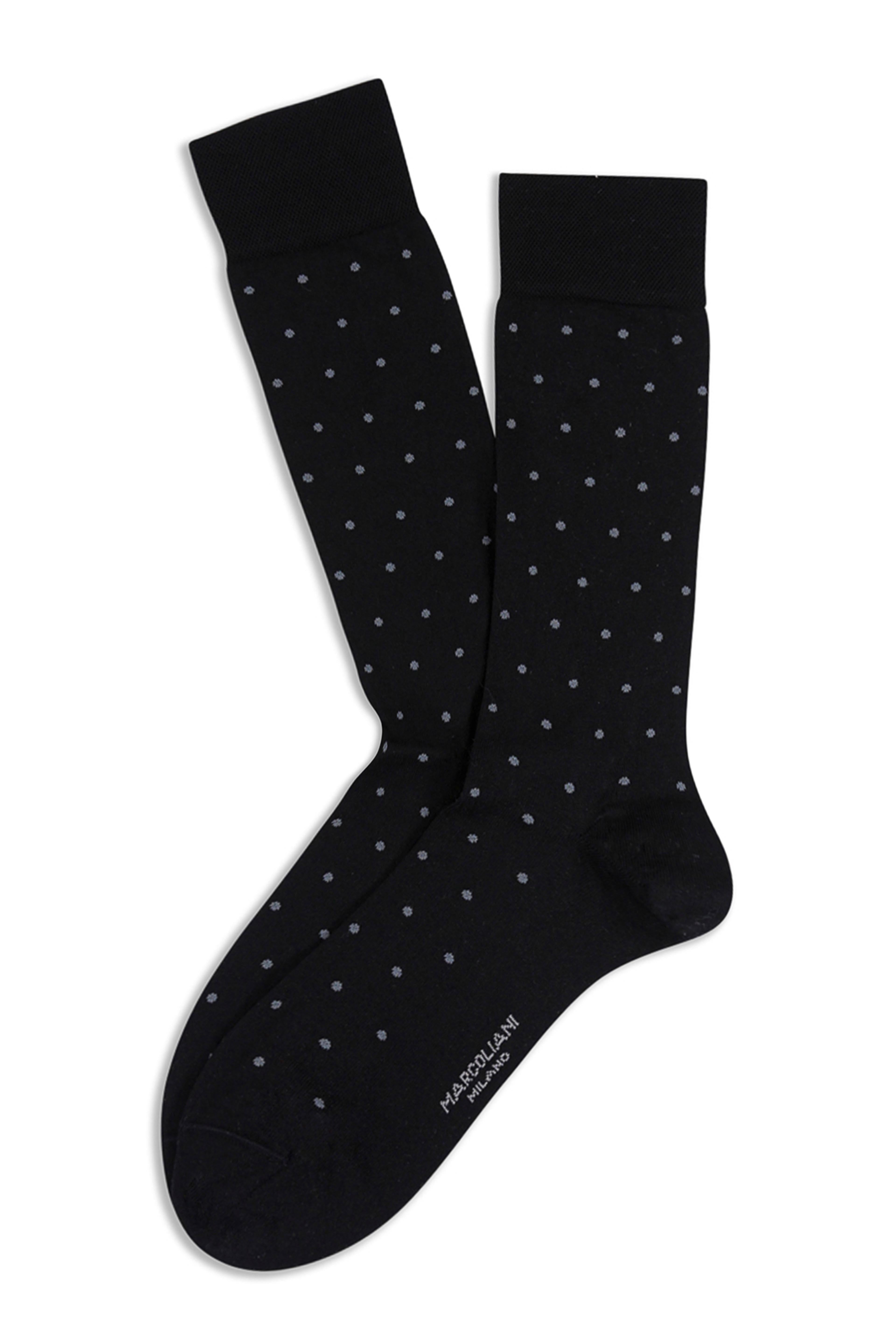 Calza a pois black MAR2776L007 MARCOLIANI
