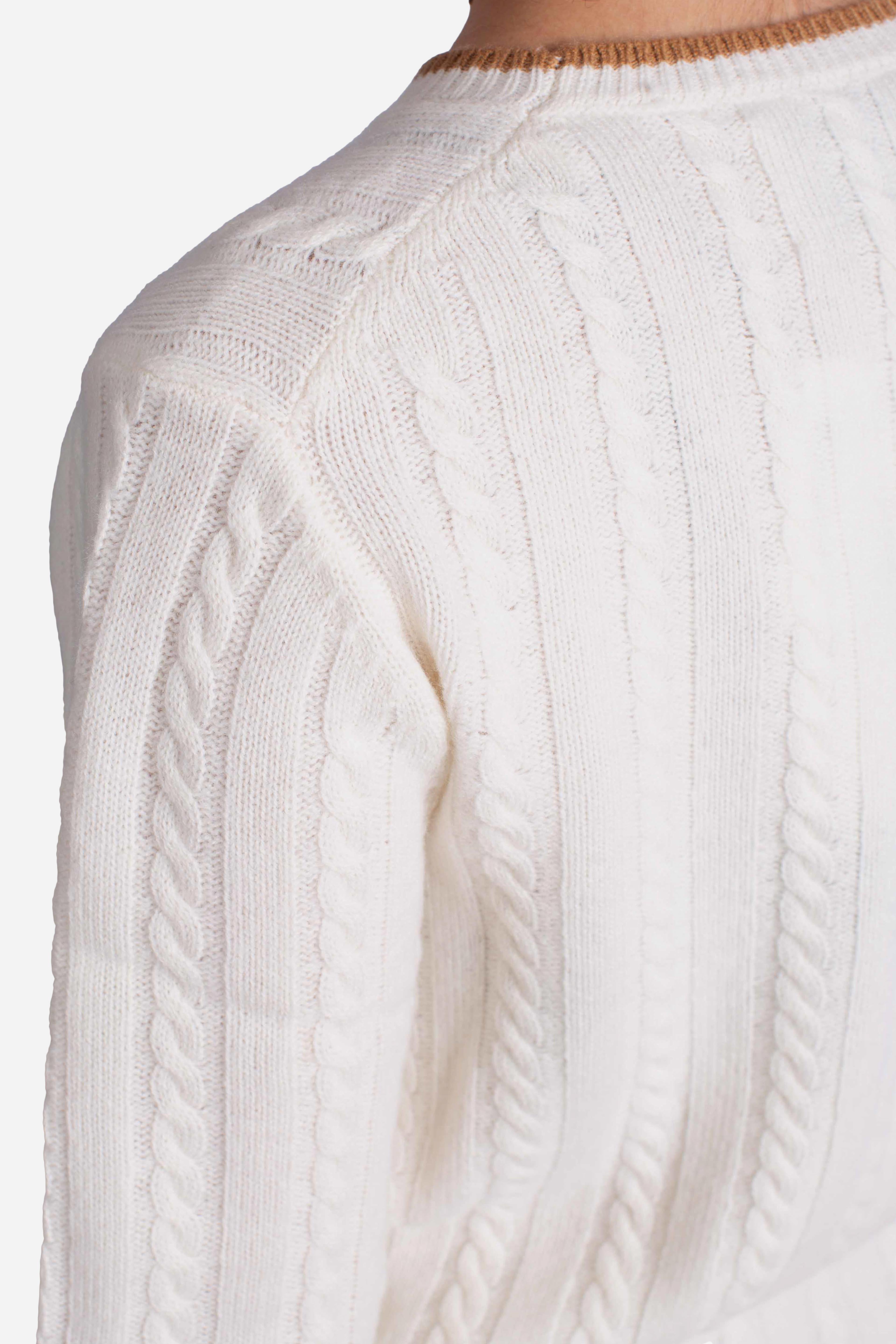 Maglia Donna Treccia con profili a contrasto LRCH00100040I MC2 SAINT BARTH