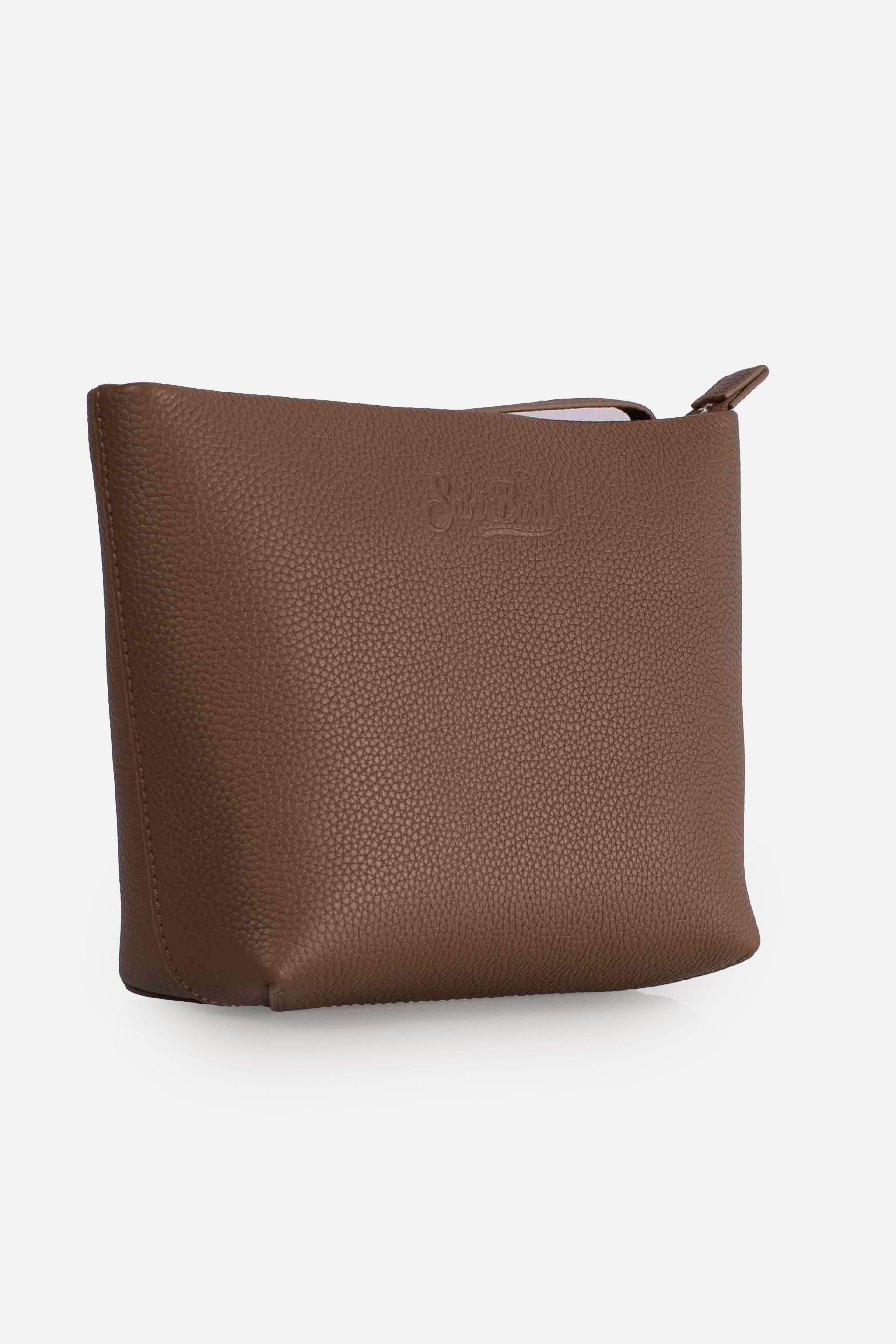 Pochette Aline in pelle brown con Logo Impresso ALI003600776I MC2 SAINT BARTH