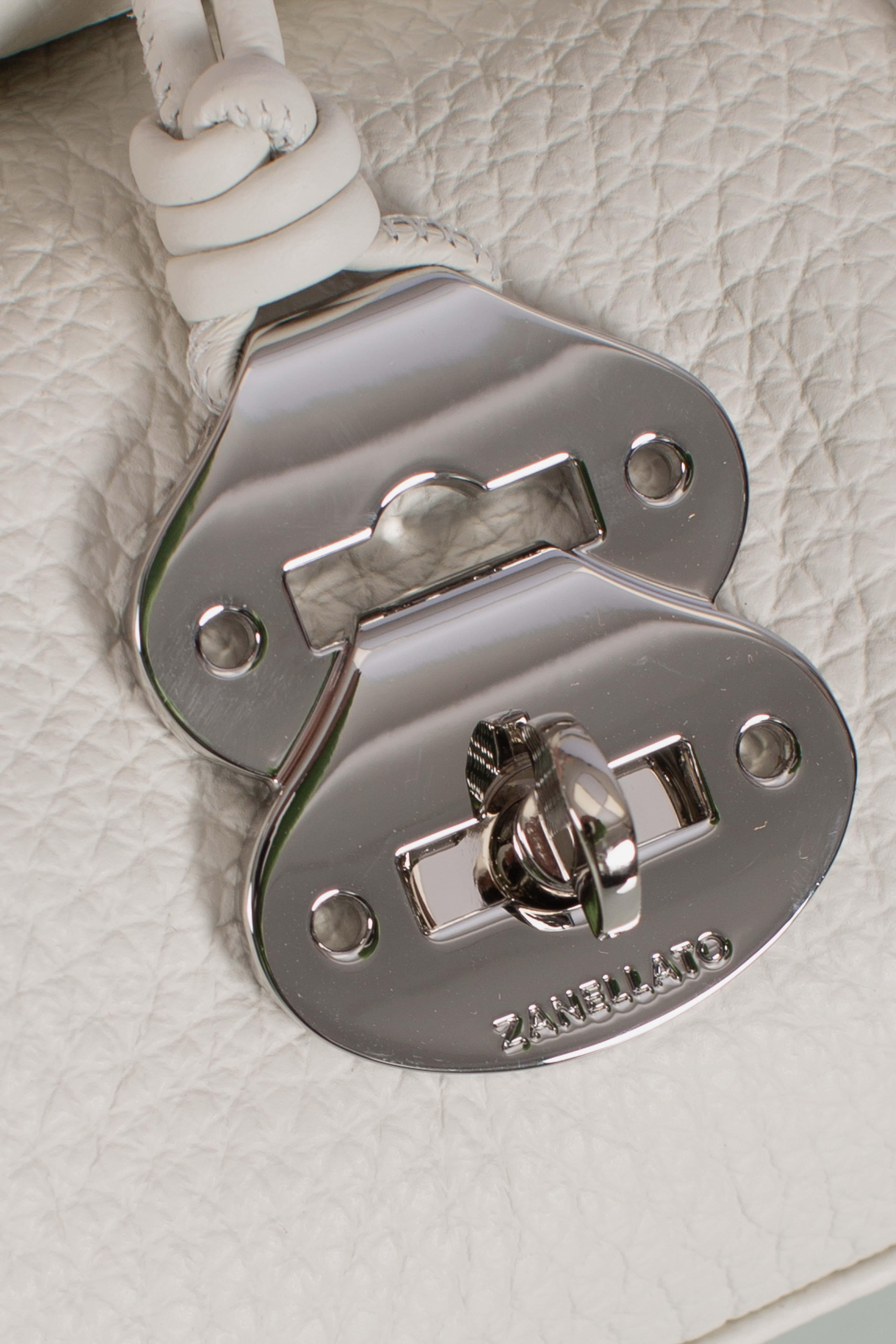 BORSA DOTTA BABY IN PELLE MARTELLATA white d'alba 0687501120000BZ1198 ZANELLATO