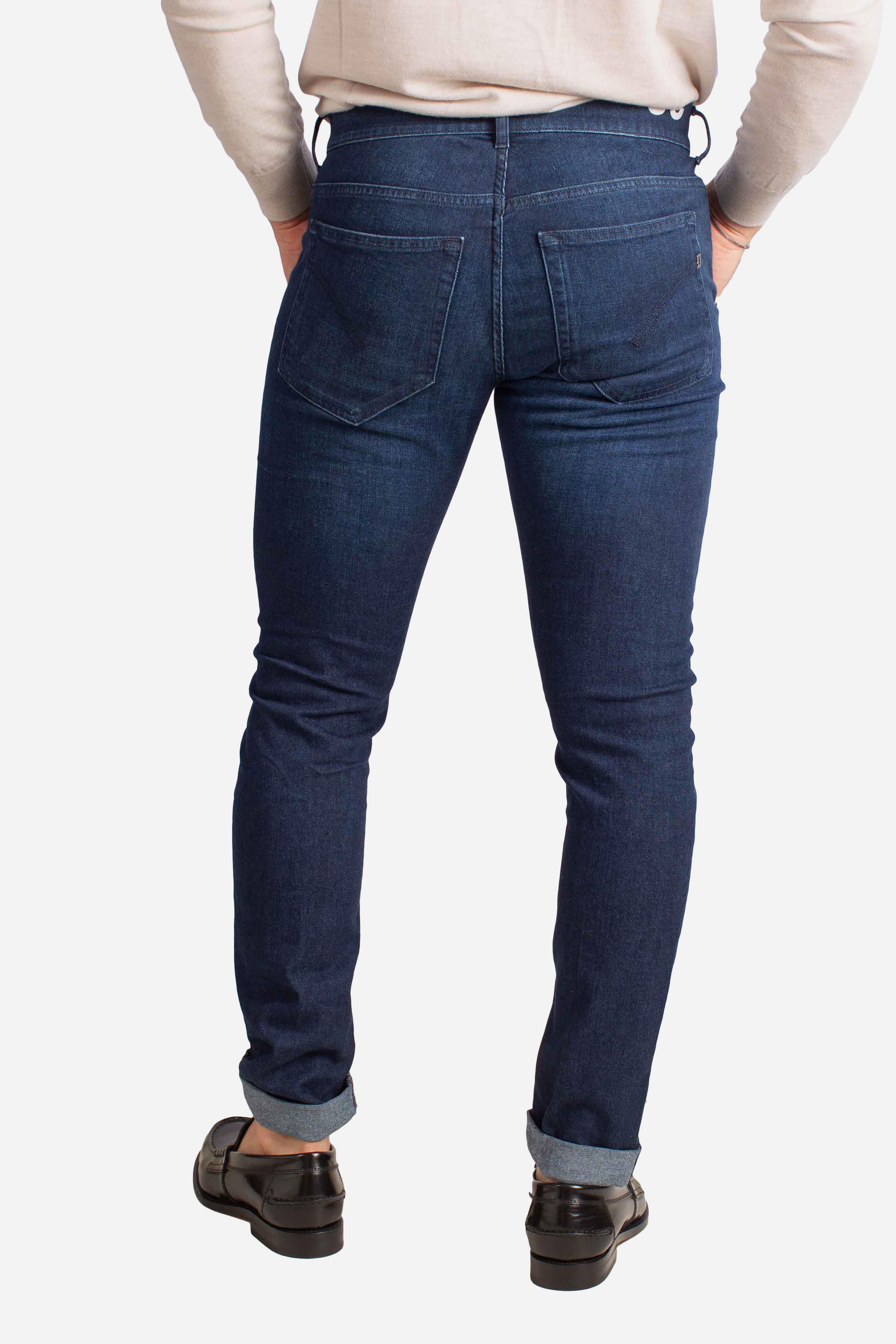 Jeans Slim Fit in blu Denim scuro Stretch tasche america UP439DS0345ULG8800 DONDUP
